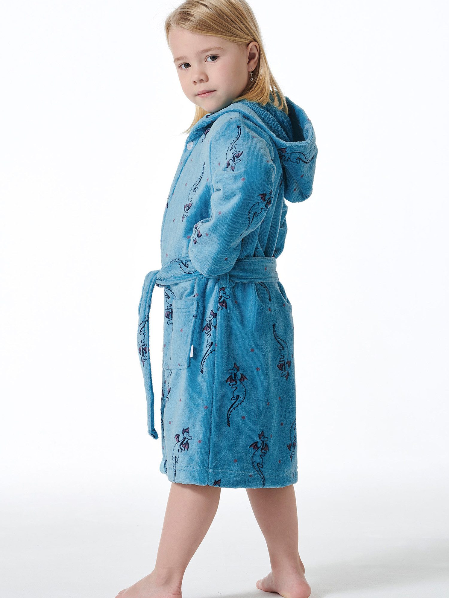 Schiesser Bademantel Girls World, Bade-mantel sauna Morgen-mantel