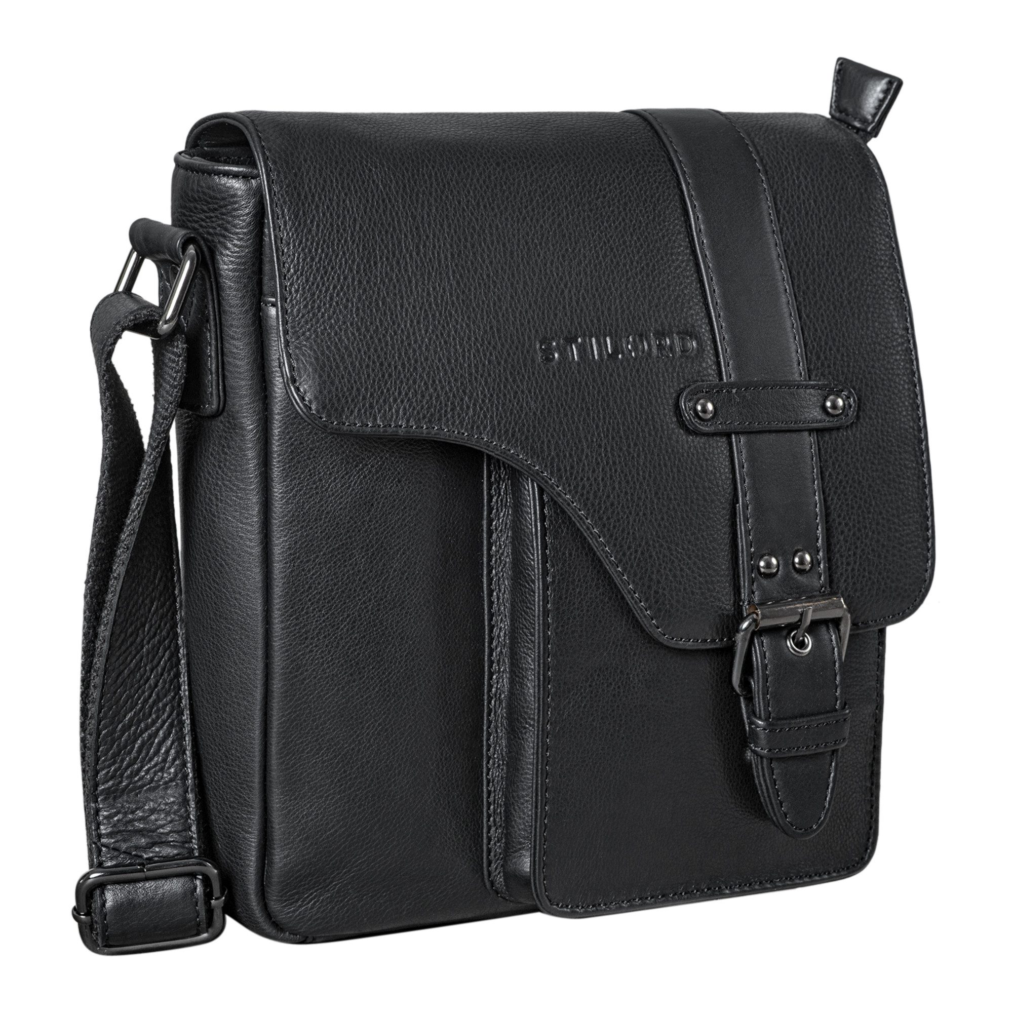 Schultertasche "Nino" Umhängetasche Leder Mann