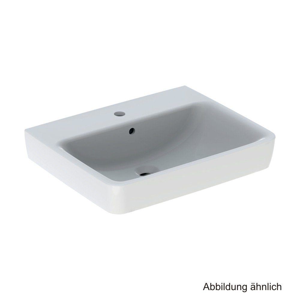 GEBERIT Waschtischarmatur Geberit Waschtisch Renova Plan 60 x 48 cm, weiß, 501636001