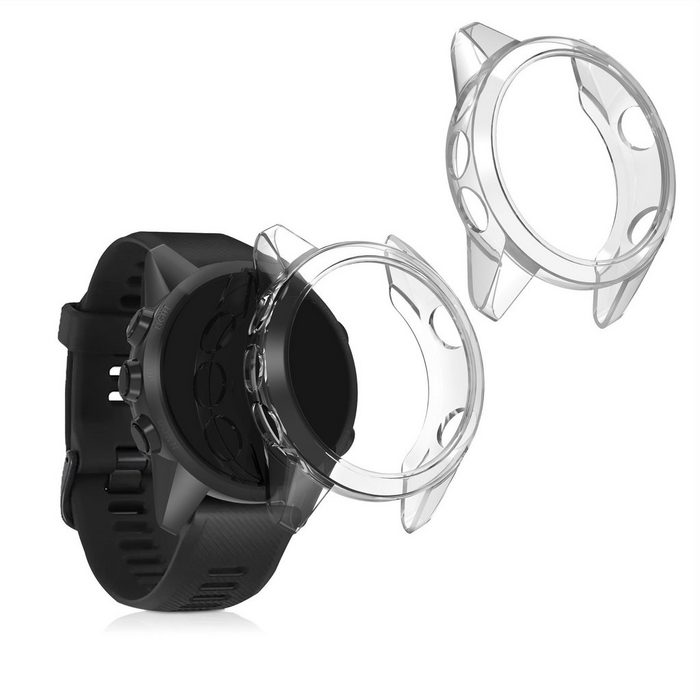kwmobile Smartwatch-Hülle 2x Schutzhülle für Garmin Forerunner 745 Fitness Tracker Gehäuse Hülle klar