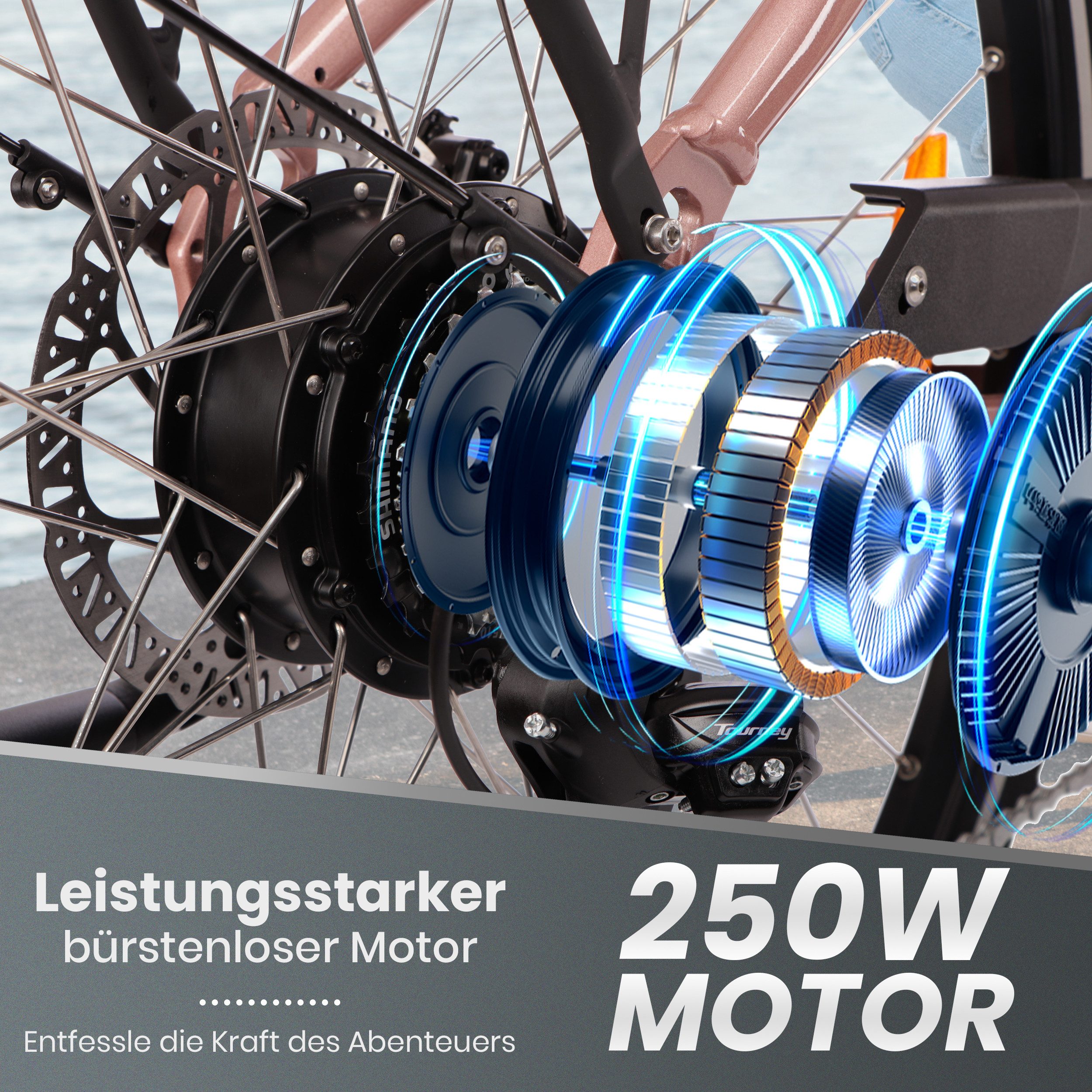 SAXXX E-Bike City Bike 28 inch Electric Bicycle for Women, 468Wh, Frame Size: 45cm, max. 100km, 7-speed SHIMANO Tourney derailleur, rear motor, 468 Wh, (with luggage rack, with removable battery, 95% pre-assembled), E-City Bike, Pedelec with step-through aluminum frame, up to 130kg