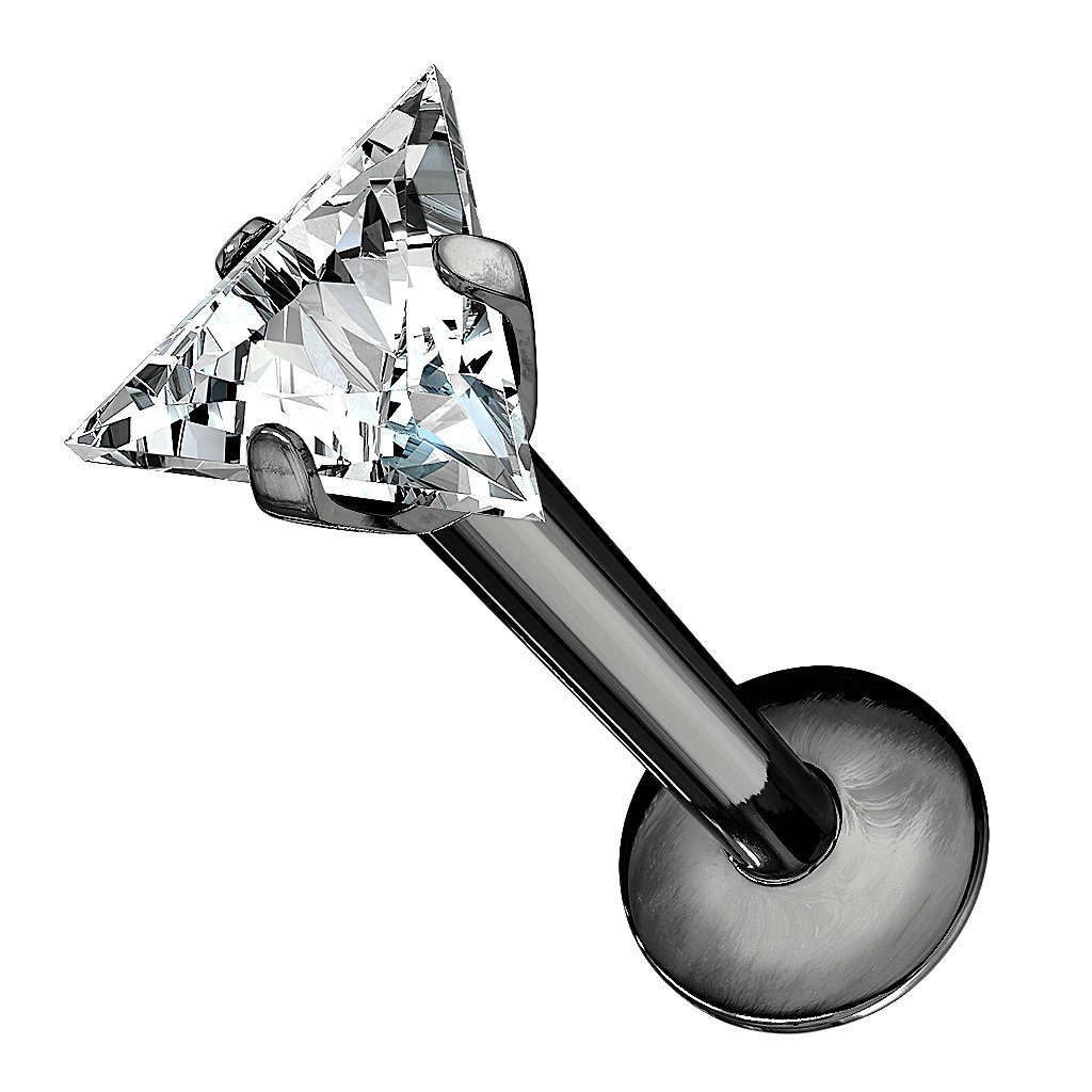 Taffstyle Piercing-Set Lippenpiercing Dreieck Kristall Labret günstig online kaufen