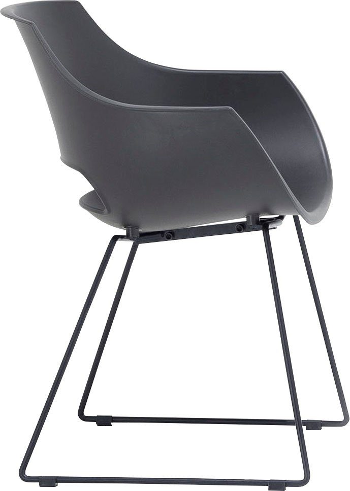 MCA furniture Schalenstuhl Rockville (Set, Grau 120 Stuhl | Grau belastbar 4 bis Kg St)
