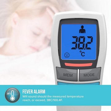 HOMEDICS Stirn-Fieberthermometer HoMedics No Touch Infrarot-Thermometer LCD Anzeige
