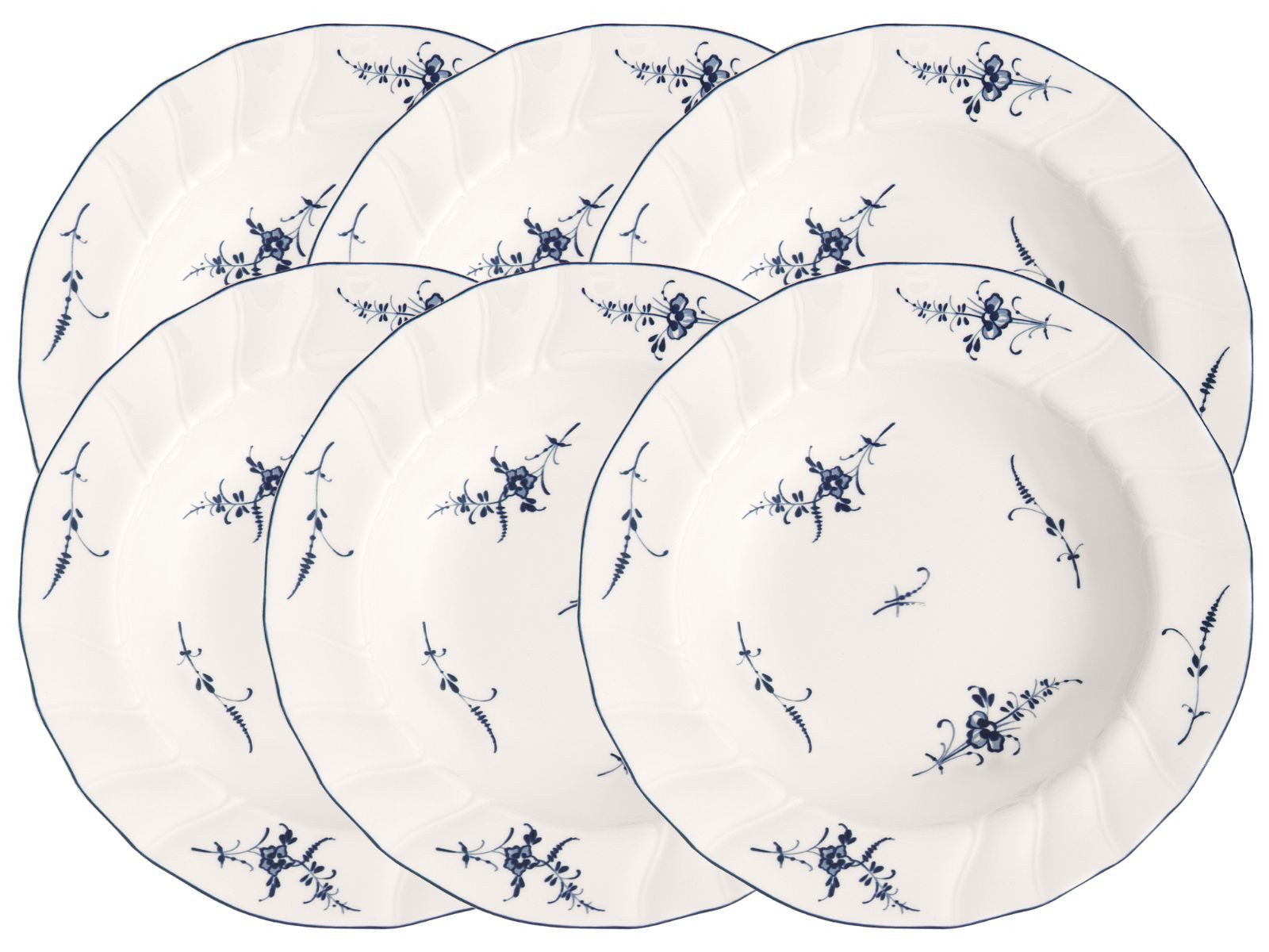 Villeroy & Boch Teller-Set Alt Luxemburg Suppenteller 23cm Set6, Premium Porcelain