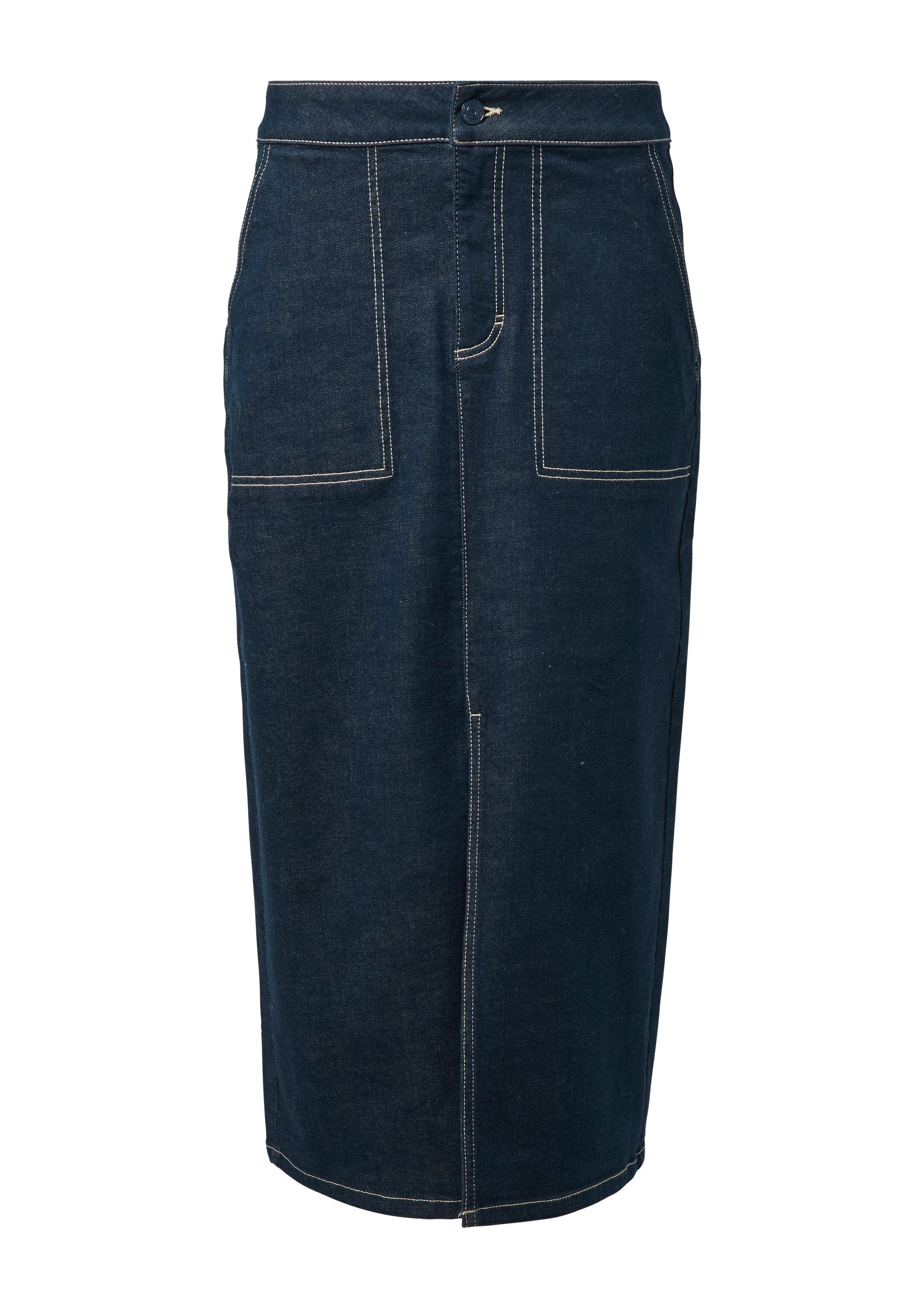 comma Midirock Rock Elastischer Denimrock mit dunkler Waschung günstig online kaufen