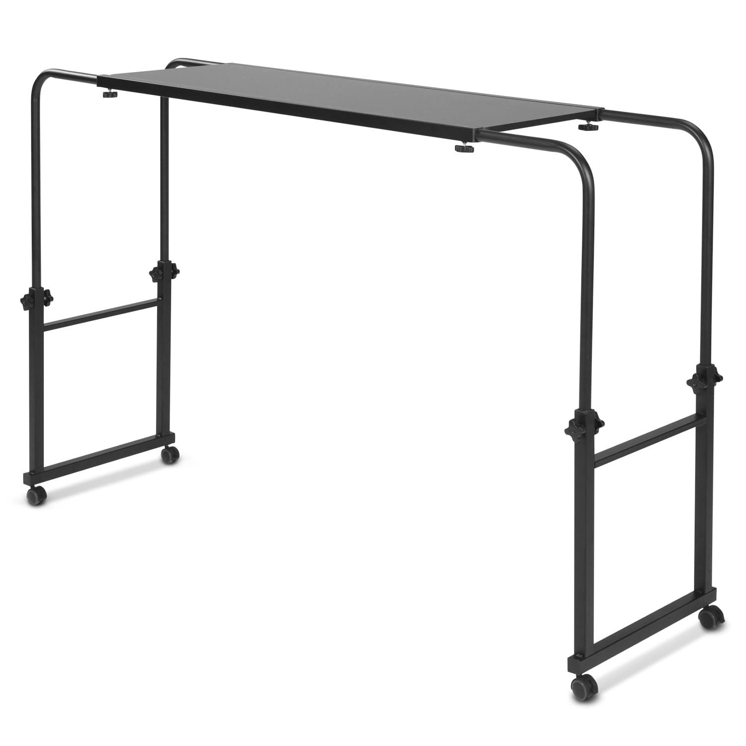 aktivshop Wangentisch Über-Betttisch auf Rollen (Breite 119-190 cm & Höhe 78-120 cm, 1 Tisch), höhenverstellbar, breitenverstellbar