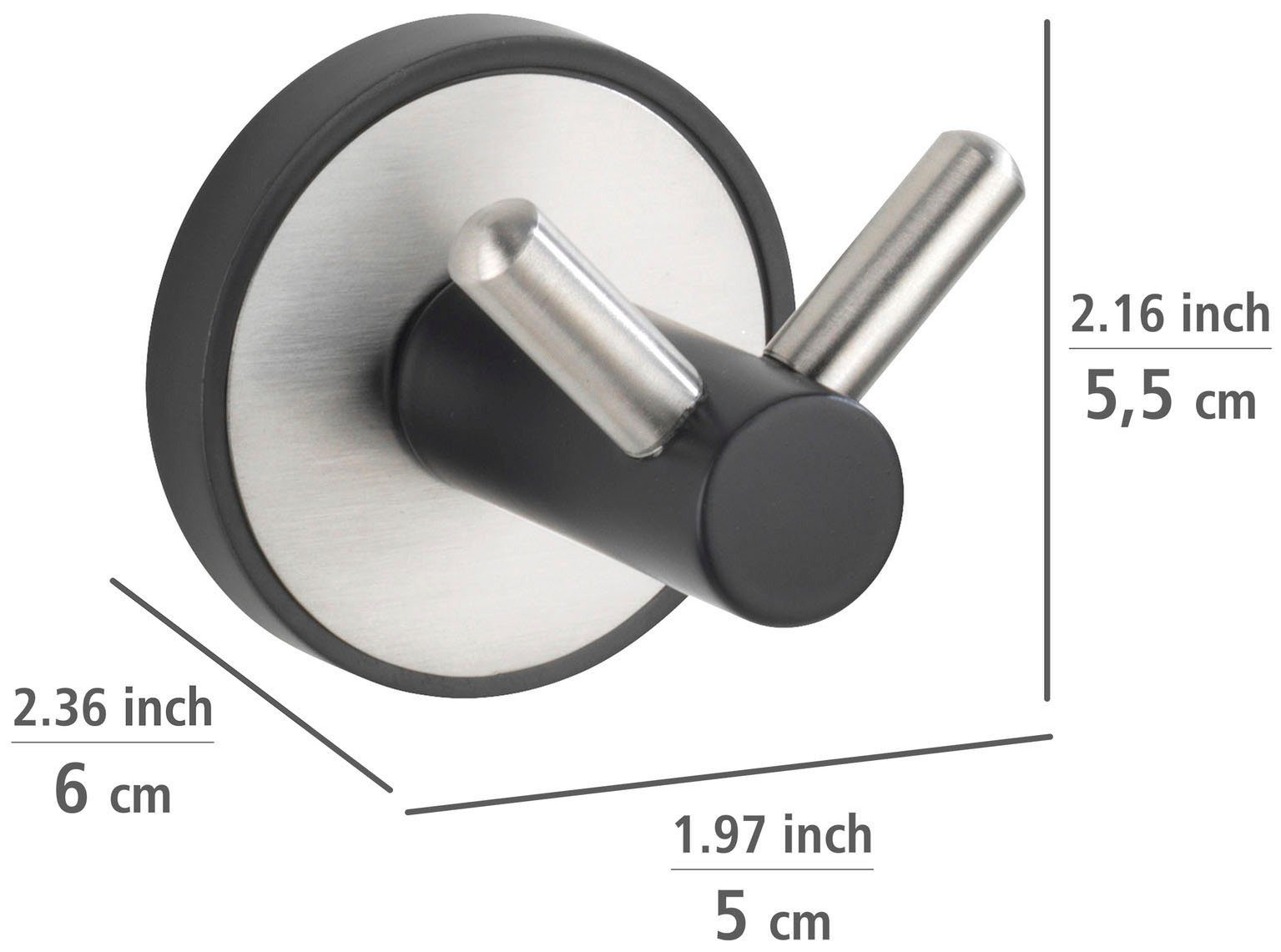 WENKO Doppelhaken UV-Loc® Udine, ohne Bohren