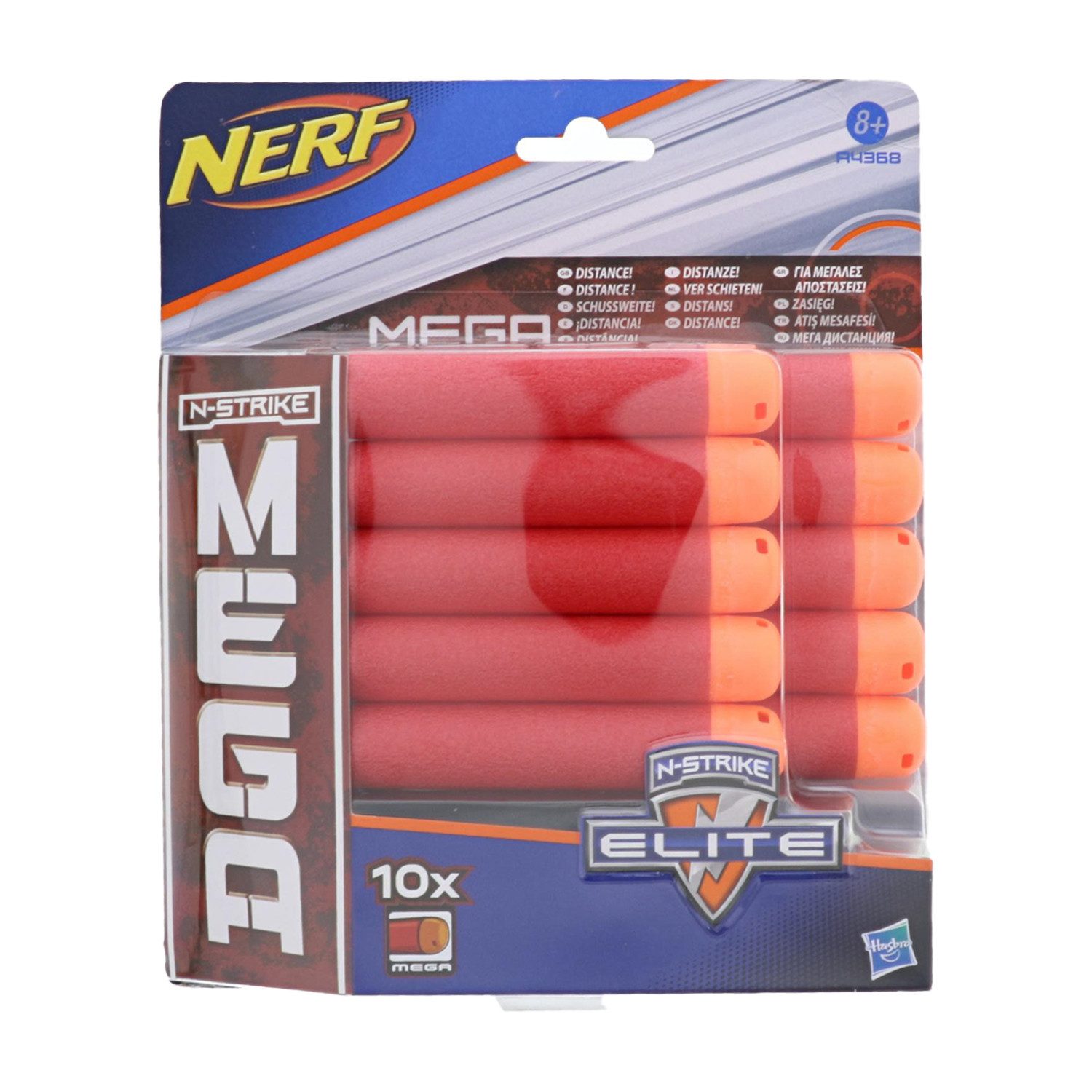 Blaster Hasbro Nerf A4368E24 N-Strike Elite MEGA 10 x Darts Nerf Zubehör