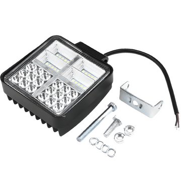 Retoo LED Arbeitsleuchte LED Arbeitsscheinwerfer Werkstattlampe 12V KFZ geschützt Offroad 48W, Halogen, Neutralweiss, LED-Qualität, 12-V-/24-V-Stromversorgung, Langlebiger Kunststoff