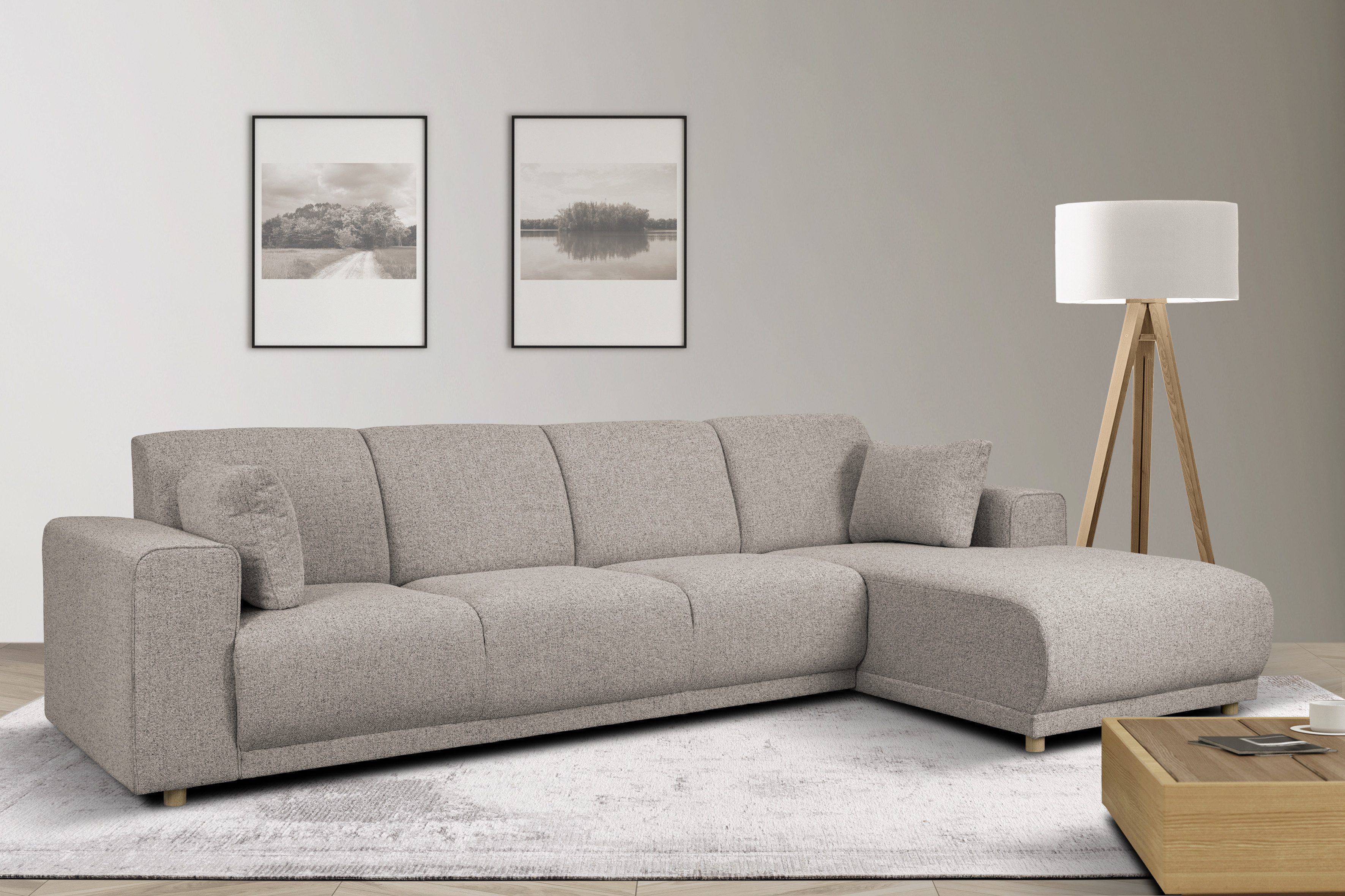 Ecksofa LEMPS wahlweise Recamiere links oder rechts L-Form