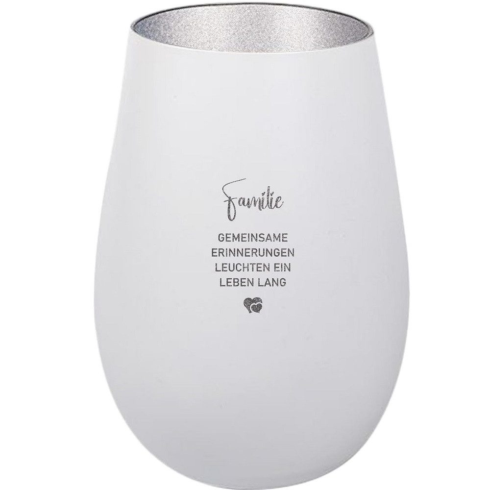 Der Porzellan-Laden Windlicht Personalisiertes Windlicht: 'Familie günstig online kaufen