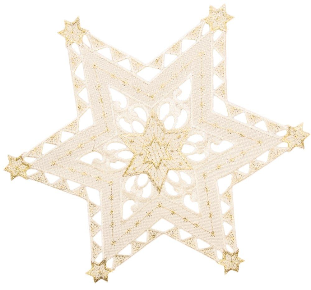 matches21 HOME & HOBBY Tischdecke Tischdeckchen SELINA Stern Cutout Stick e günstig online kaufen