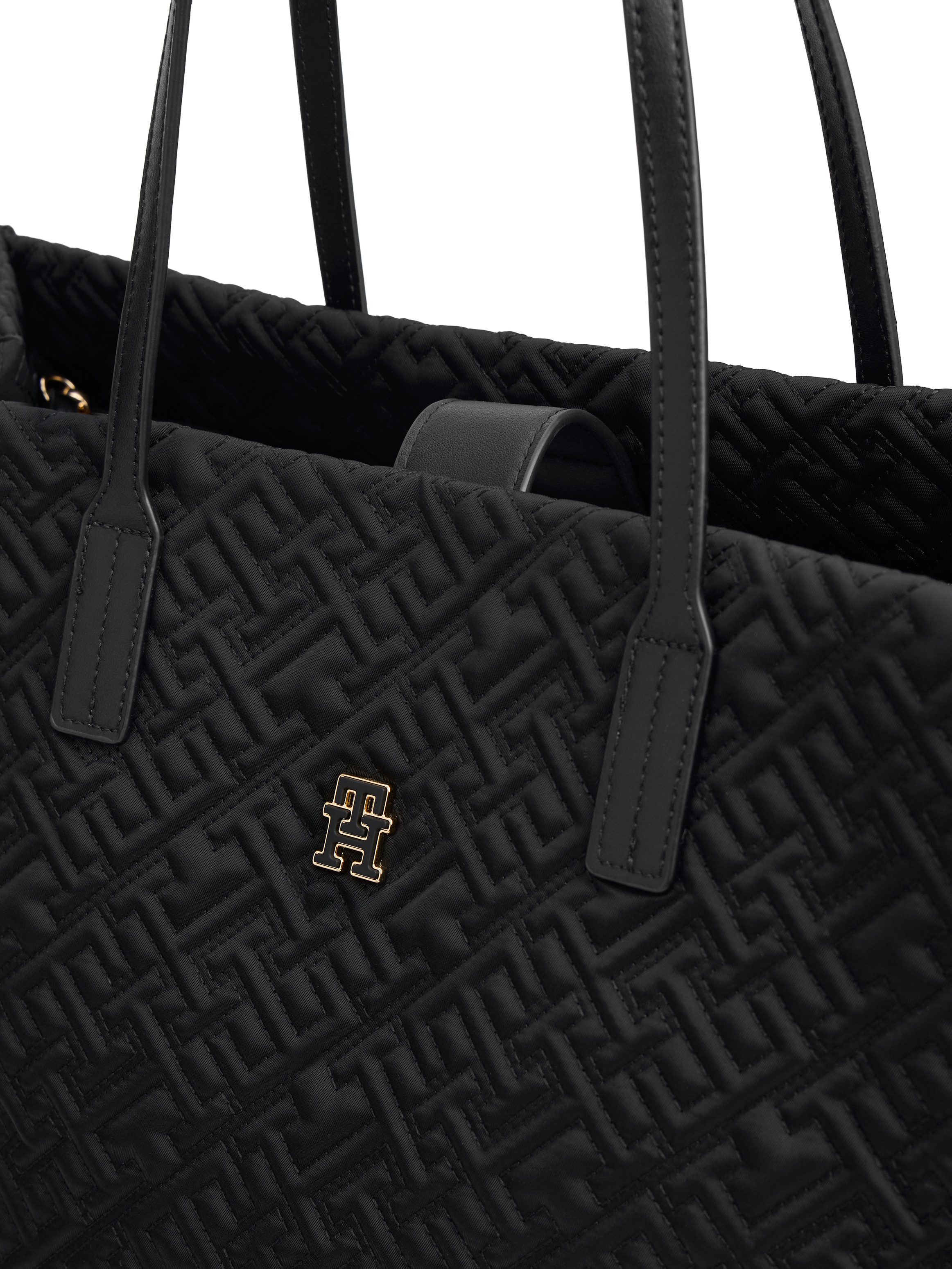 Tommy Hilfiger Tragetasche TH CITY TOTE MONO NYLON, Damen Schultertasche, Businesstasche mit TH-Logoemblem