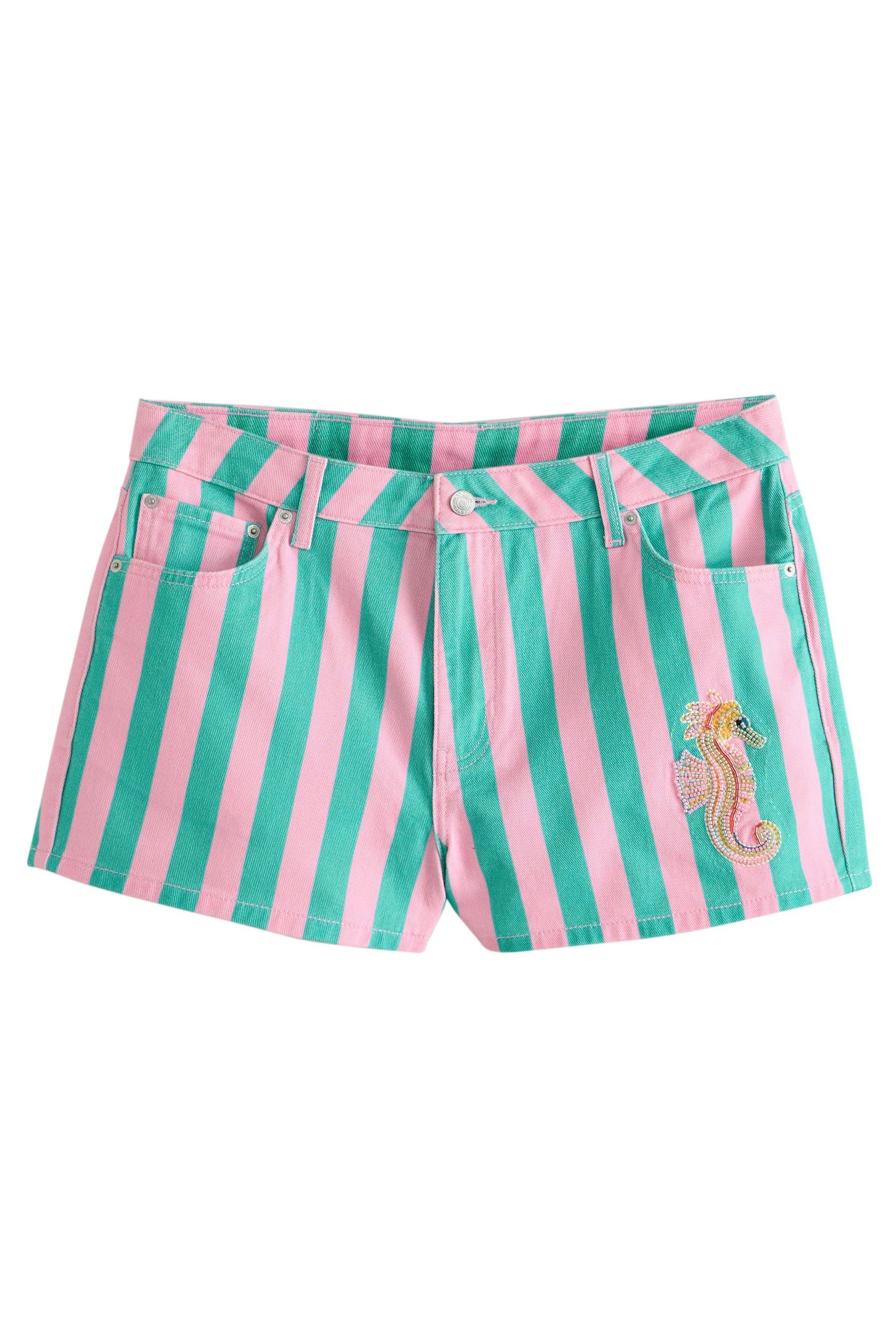Next Jeansshorts Denim-Shorts mit Verzierung (1-tlg)
