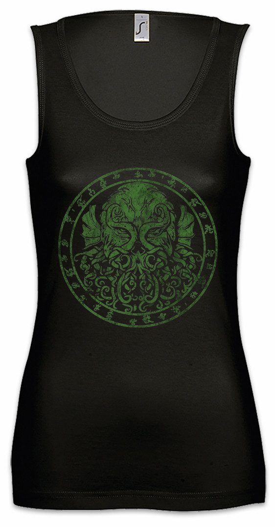 Tanktop Cthulhu Runes Ärmelloses Damen T-Shirt Horror Arkham H. P. Lovecraft