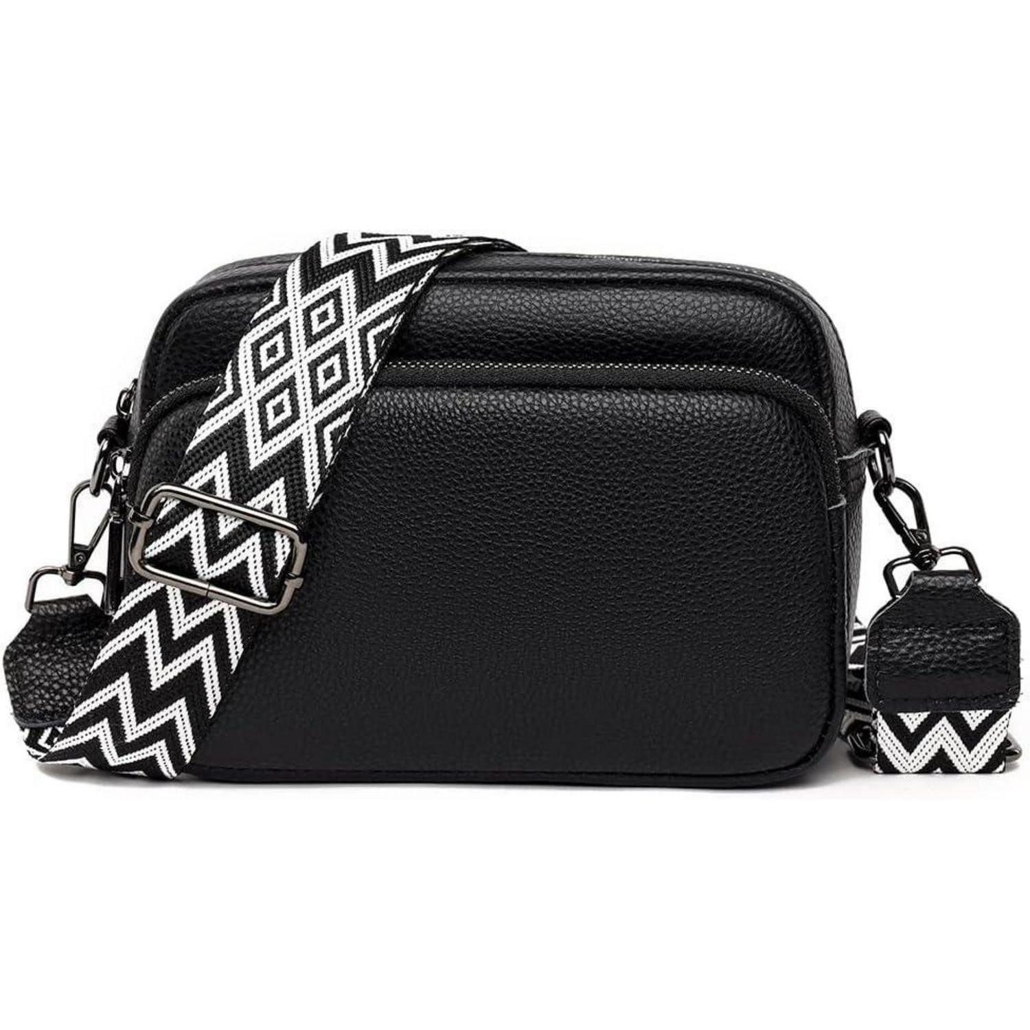 Umhängetasche Damen Handy Umhängetasche Echtes Leder Crossbody Bag Schultergurt 3