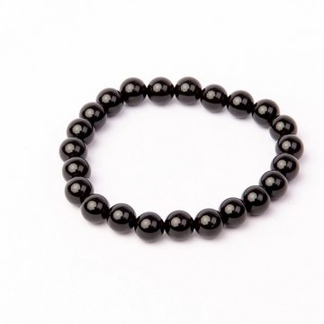 Vascavi Armband Black Onyx Stone Edelstein, Made in Germany, Naturstein, Chakrastein, 6 mm oder 8 mm