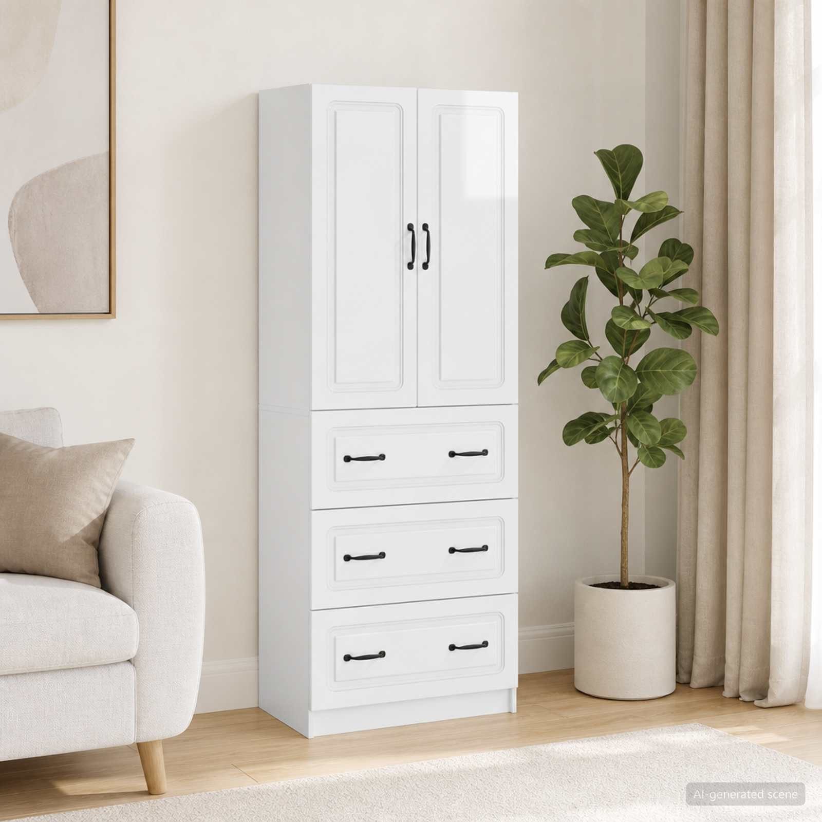 vidaXL Schranksystem Schrankset 2 stk. 66 x 34,5 x 87 cm Holzwerkstoff (2-St)