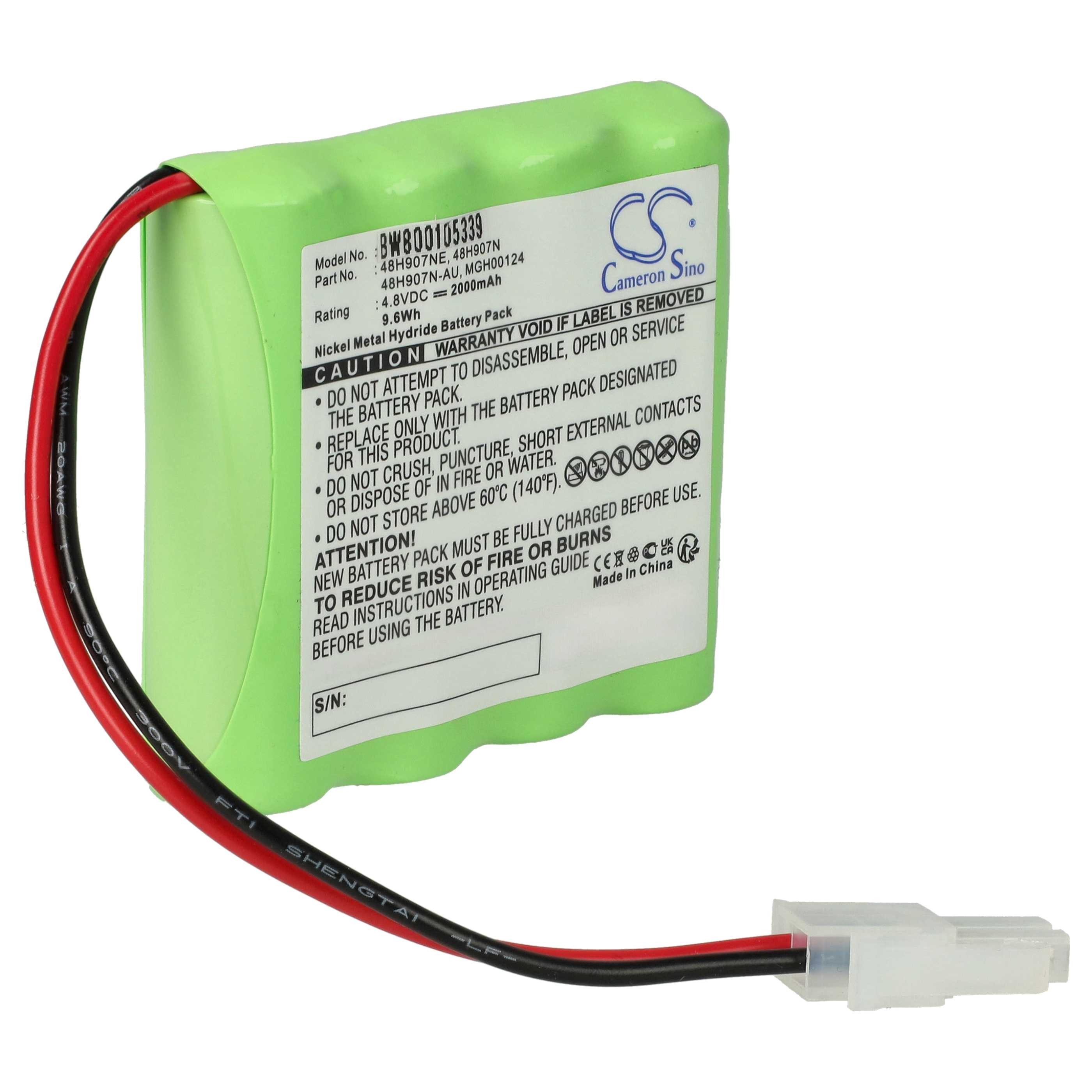 vhbw Akku passend für Omron HEM-907XL, HEM-907 Medizin (2000 mAh, 4,8 V, Akku Akku NiMH 2000 mAh (4,8 V, 1 St), Leistungsfähiger Austausch-Akku für Ihr medizinisches Gerät