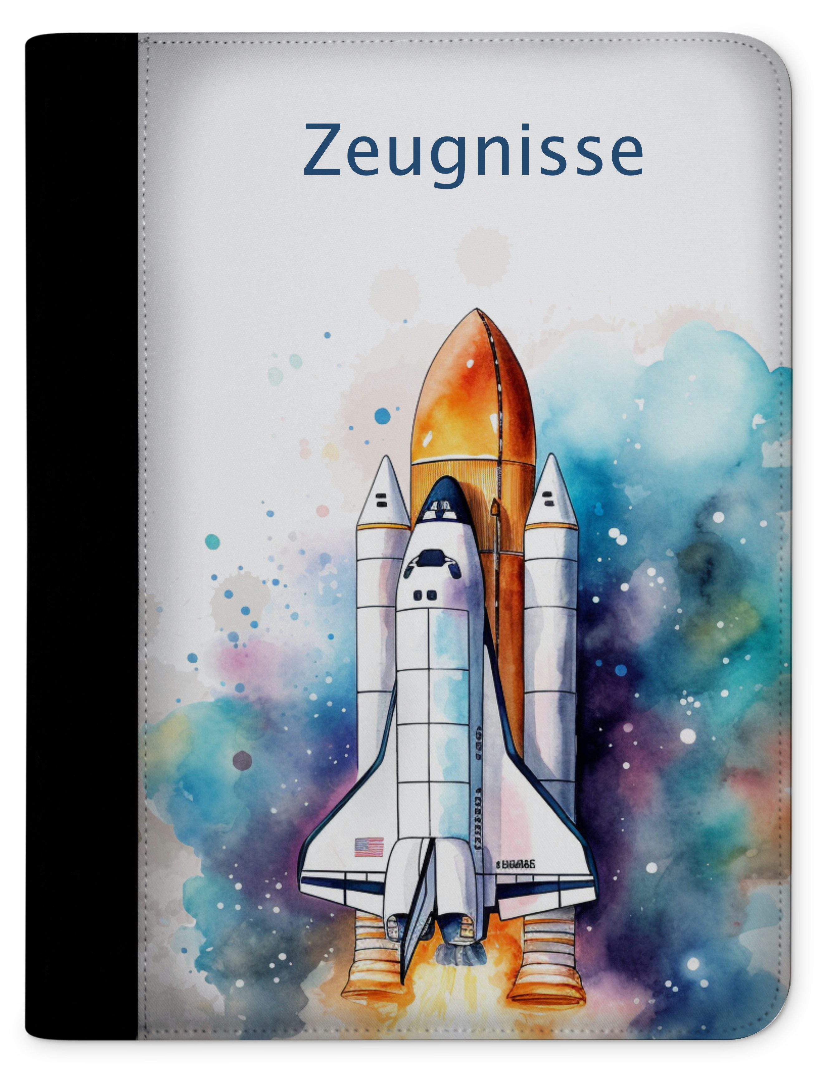 CreaDesign Schreibmappe Kinder Zeugnismappe, Dokumentenmappe, Ordner A4, Spaceshuttle (1-St)