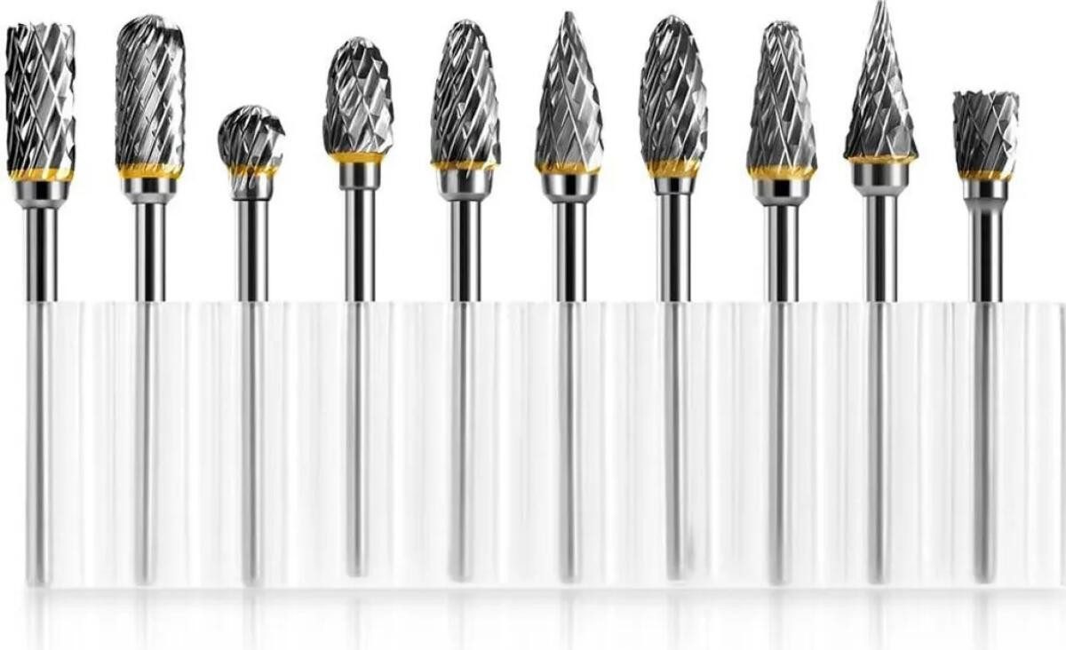 FELIXLEO Fräser-Set Wolframkarbid Fräser 10 Stück 1 8 Zoll Drehwerkzeug Шлифовальный станок Set, 1-tlg.