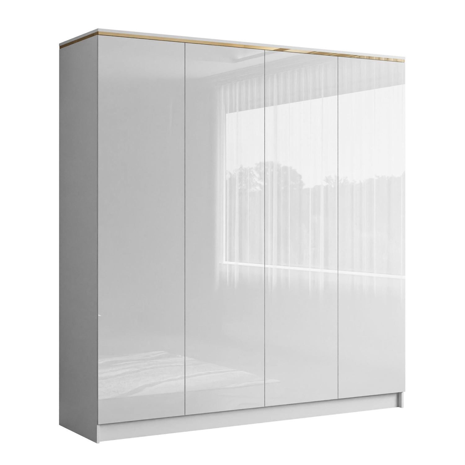Lookway Kleiderschrank AURORA 4D in Weiß günstig online kaufen