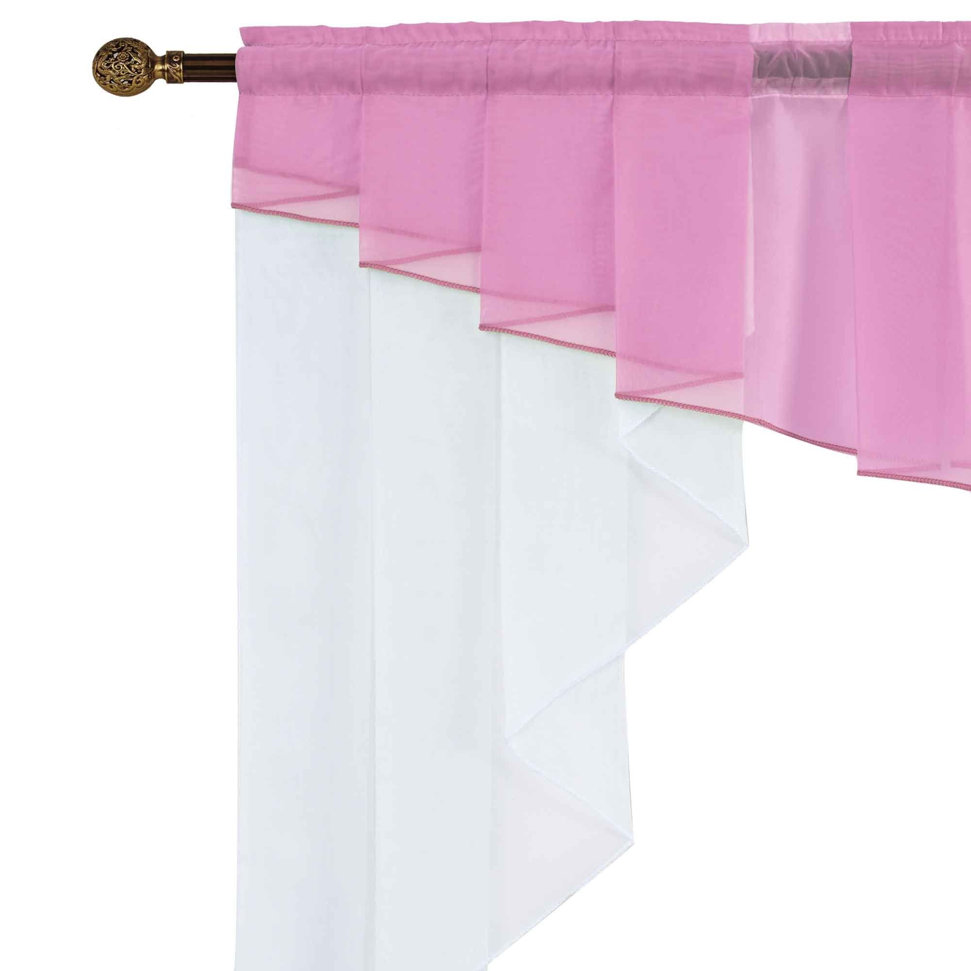 Gardinenbox Scheibengardine, Stangendurchzug, transparent, Voile, M-Bogen Universalband Kurzgardine