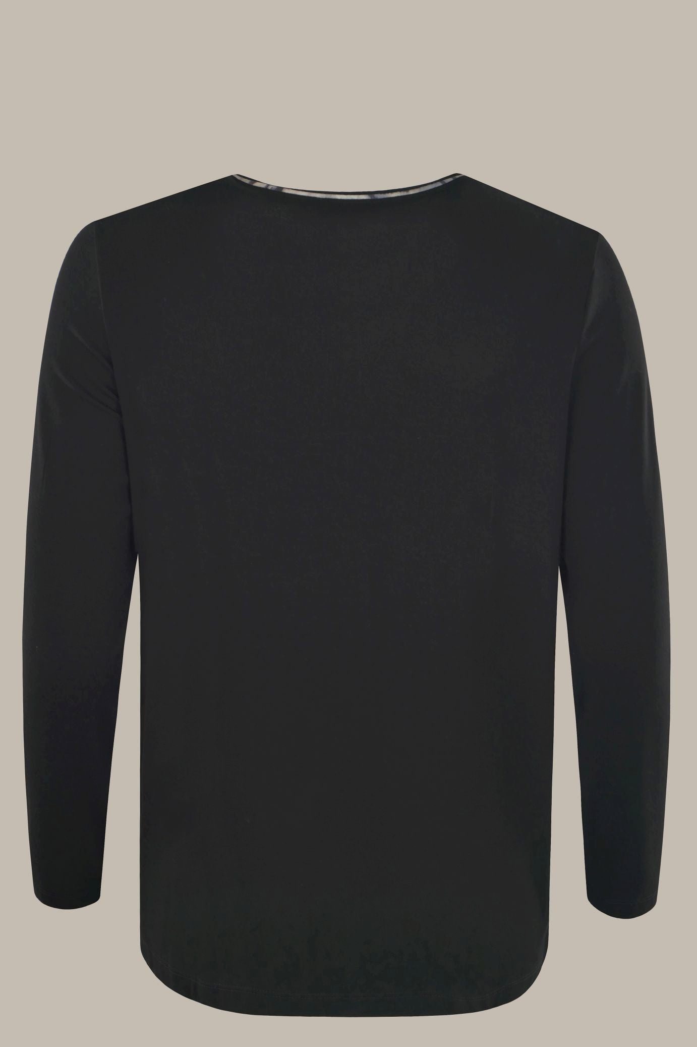 Hajo Blusenshirt Damen Shirt mit Paspel Wording "JOY OF Life Weekend"