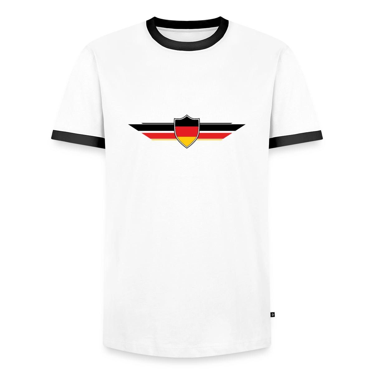 T-Shirt Deutschland Fußball Fanlook Wappen Männer Kontrast T-Shirt