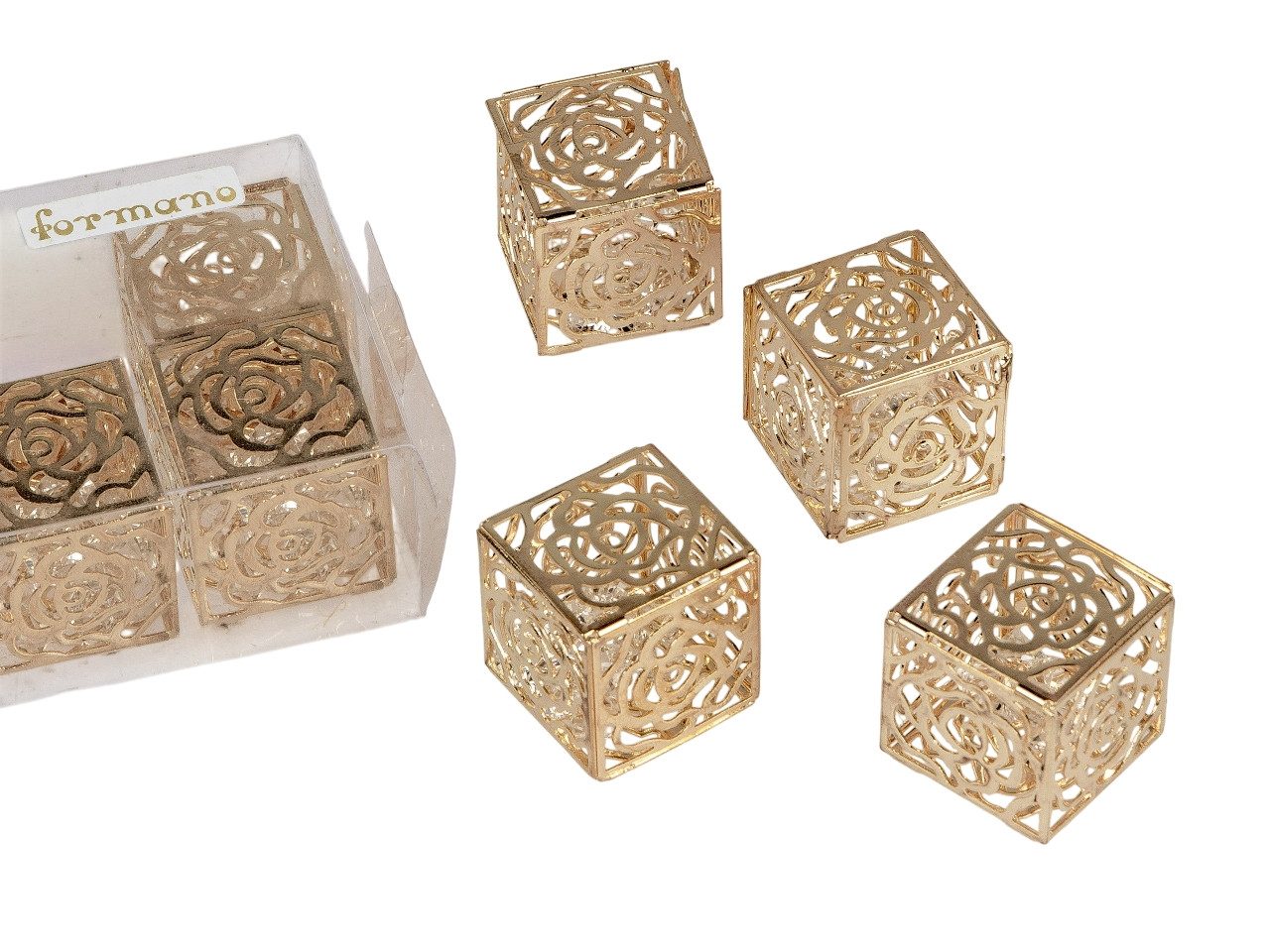 Small-Preis Streudeko 3D Tischdeko Deko zum Auslegen in der Vitrine Gold oder Silber 6er SET, (6er Packung 6-tlg), 3D Formen