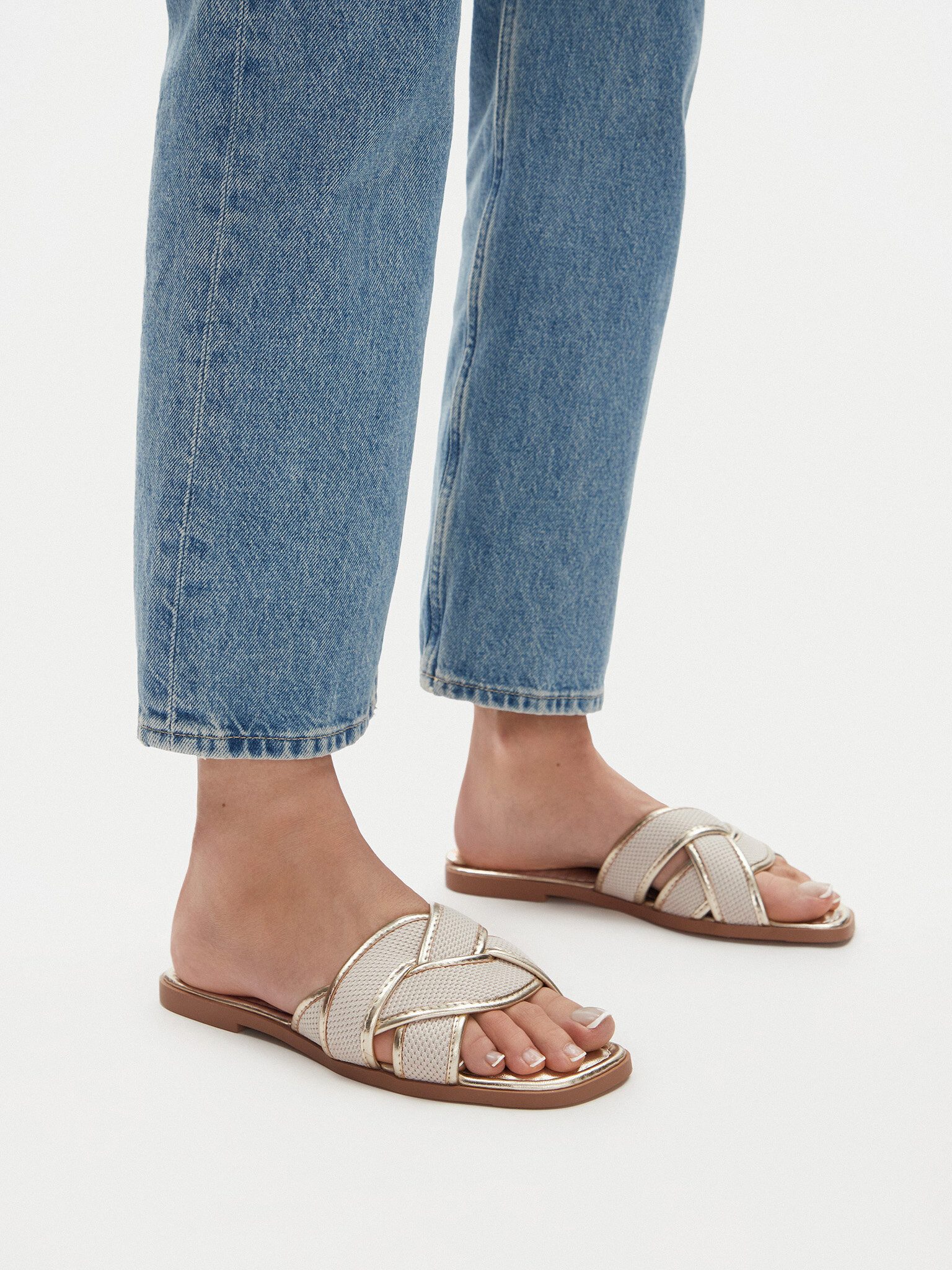 Jenny Jenny Damen Flip-Flops Beige WS24006-03 Badepantolette