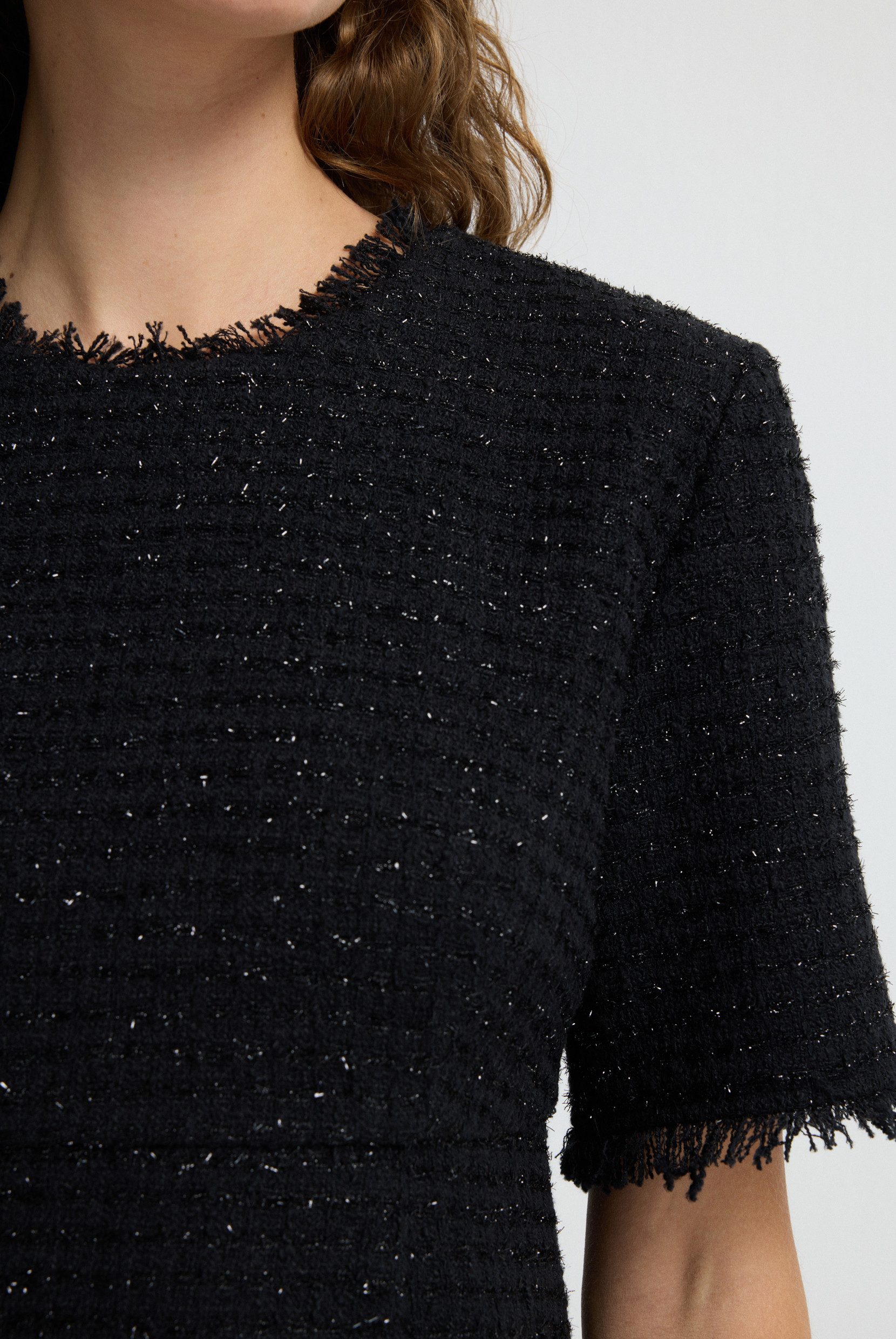 adL Cocktailkleid Kurzärmliges Tweedkleid – Bild 4 von 5