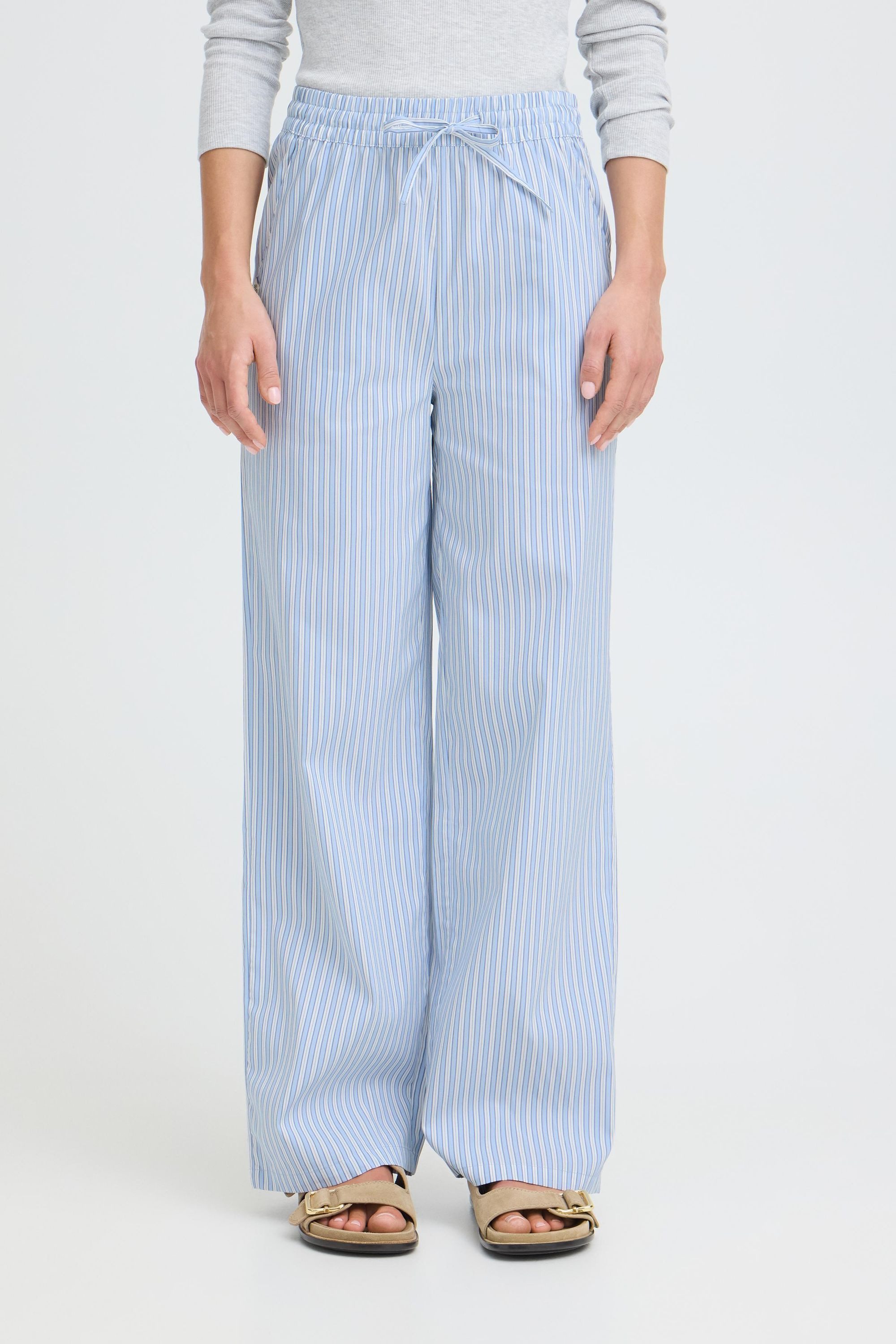 OXMO Loungehose OXFanny Gestreifte Stoffhose - Loose Fit