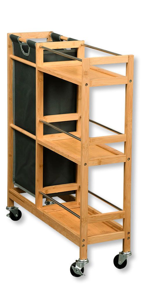 KESPER® Küchenwagen Nischenwagen mit Flaschensammler, Bambus günstig online kaufen