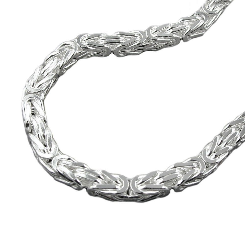Schmuckbox, Silberschmuck für vierkant Königskette Armband glänzend inklusive Herren Silber unbespielt mm 21 cm Gliederarmband 925 6
