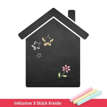 nikima Wandtattoo Haus (Folie), selbstklebende Tafelfolie/ Kreidefolie inkl. 3 Stück Kreide