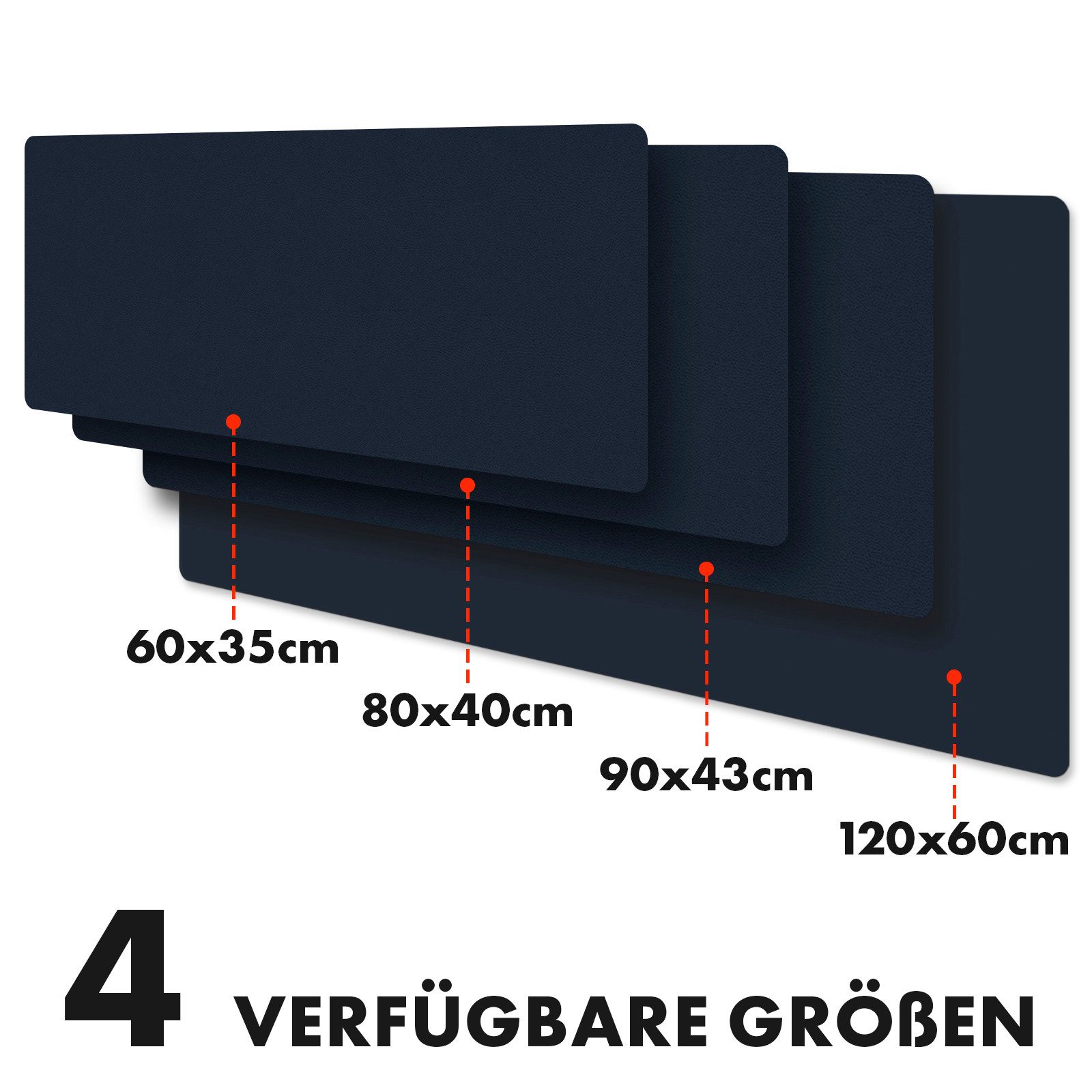 Floordirekt Schreibtischunterlage Nero, Pflegeleichtes, weiches Kunstleder – Bild 4 von 5