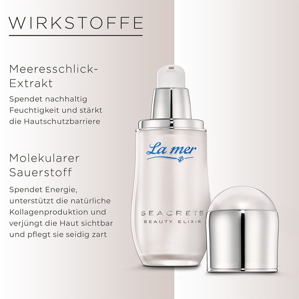 La mer Gesichtspflege Seacrets Beauty Elixir – luxuriöses Anti-Aging Serum Luxuriöses Schönheitselixier mit maximaler Konzentration an Meeresschlick-Extrakt, energiespendendem Wirkstoffkomplex und tiefenwirksamer Pflege für einen strahlenden Teint