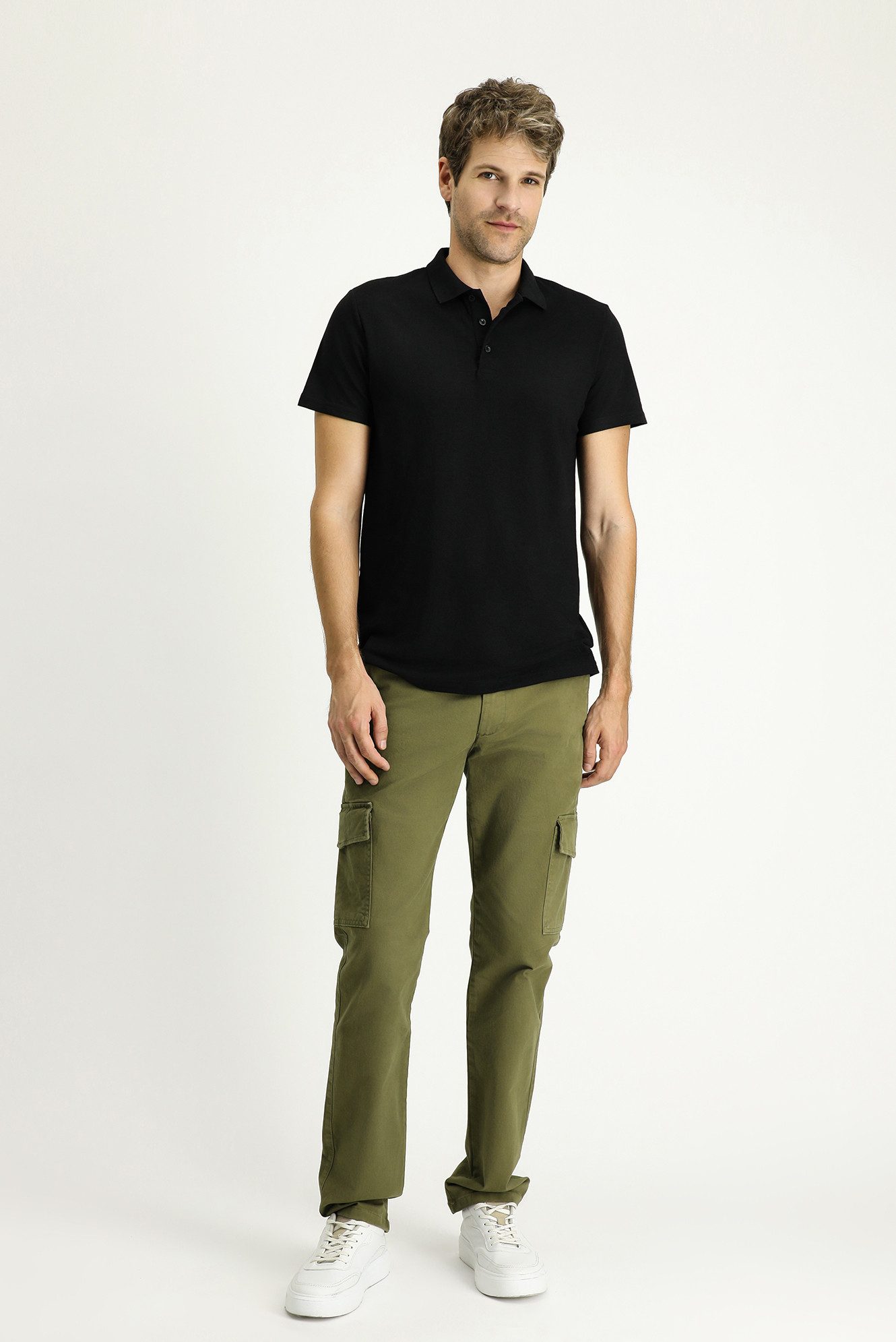 KIGILI Poloshirt Regular Fit Polo-Herrenshirt mit Stickerei (1er pack)