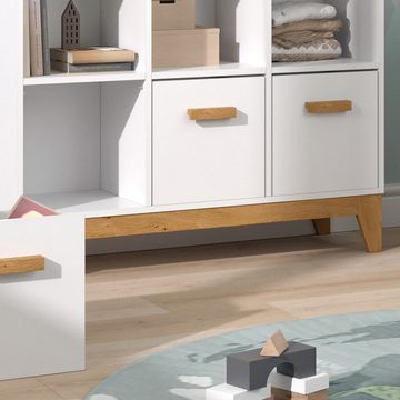 VitaliSpa® Sideboard Kinderzimmerregal Malia Weiß Eiche