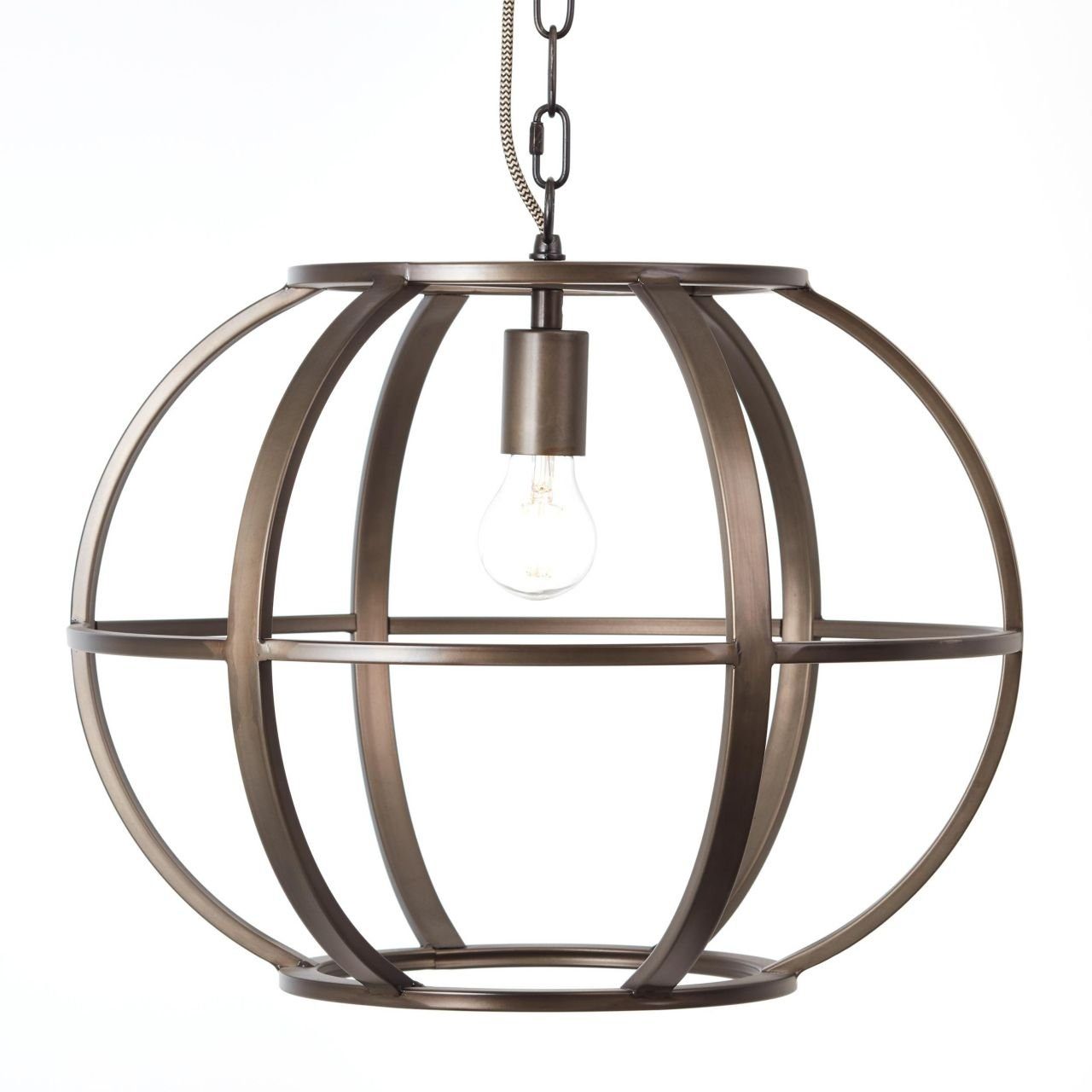 Basia, 48cm Metall, A60, Basia Brilliant Pendelleuchte Lampe, 40 E27, Pendelleuchte schwarz 1x stahl,