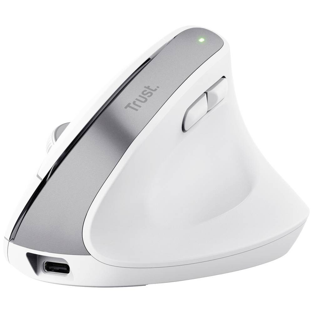 Trust ERGONOMIC WIRELESS MOUSE WHT Mäuse (Integriertes Scrollrad)