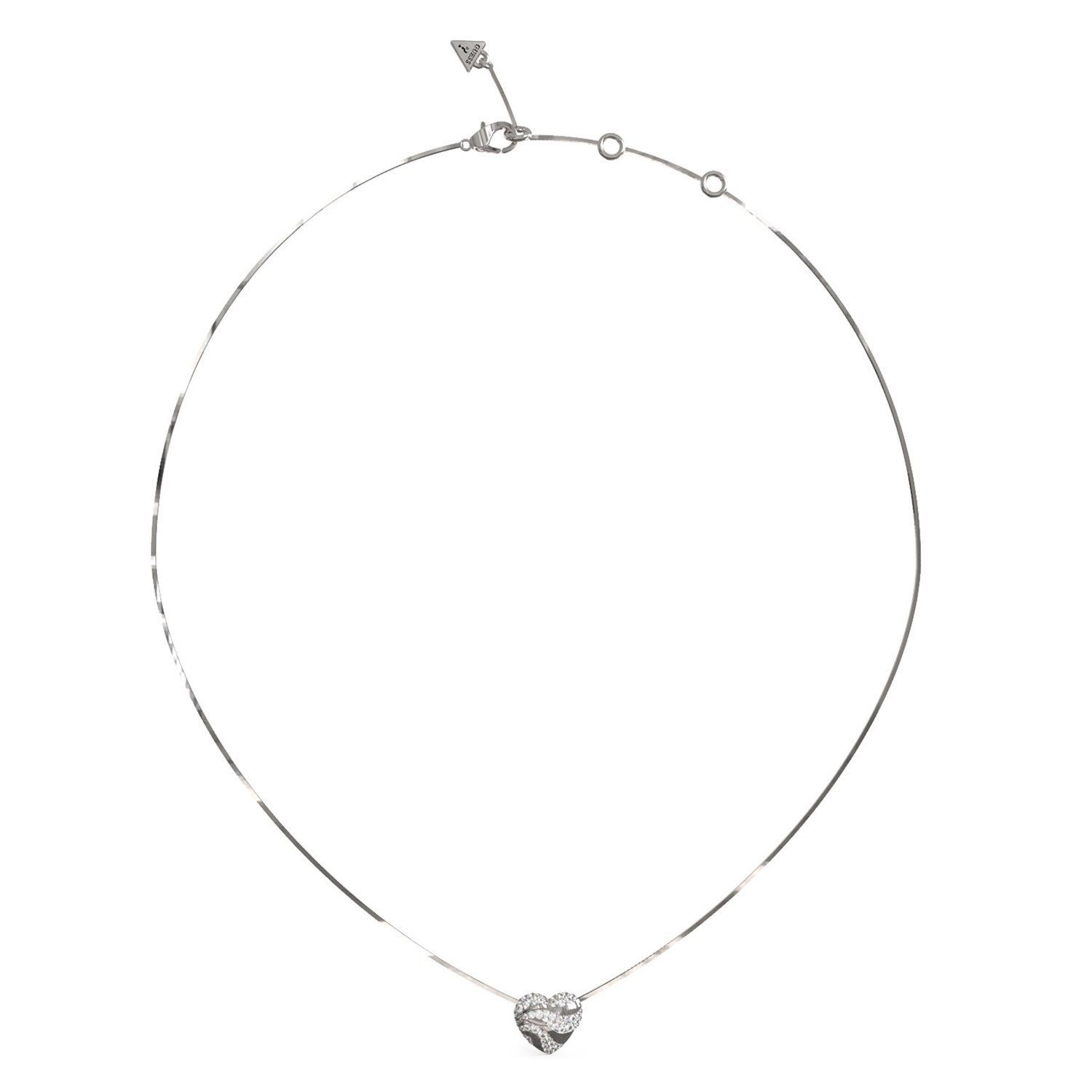 Guess Schlangenkette Herz Silberfarben s...