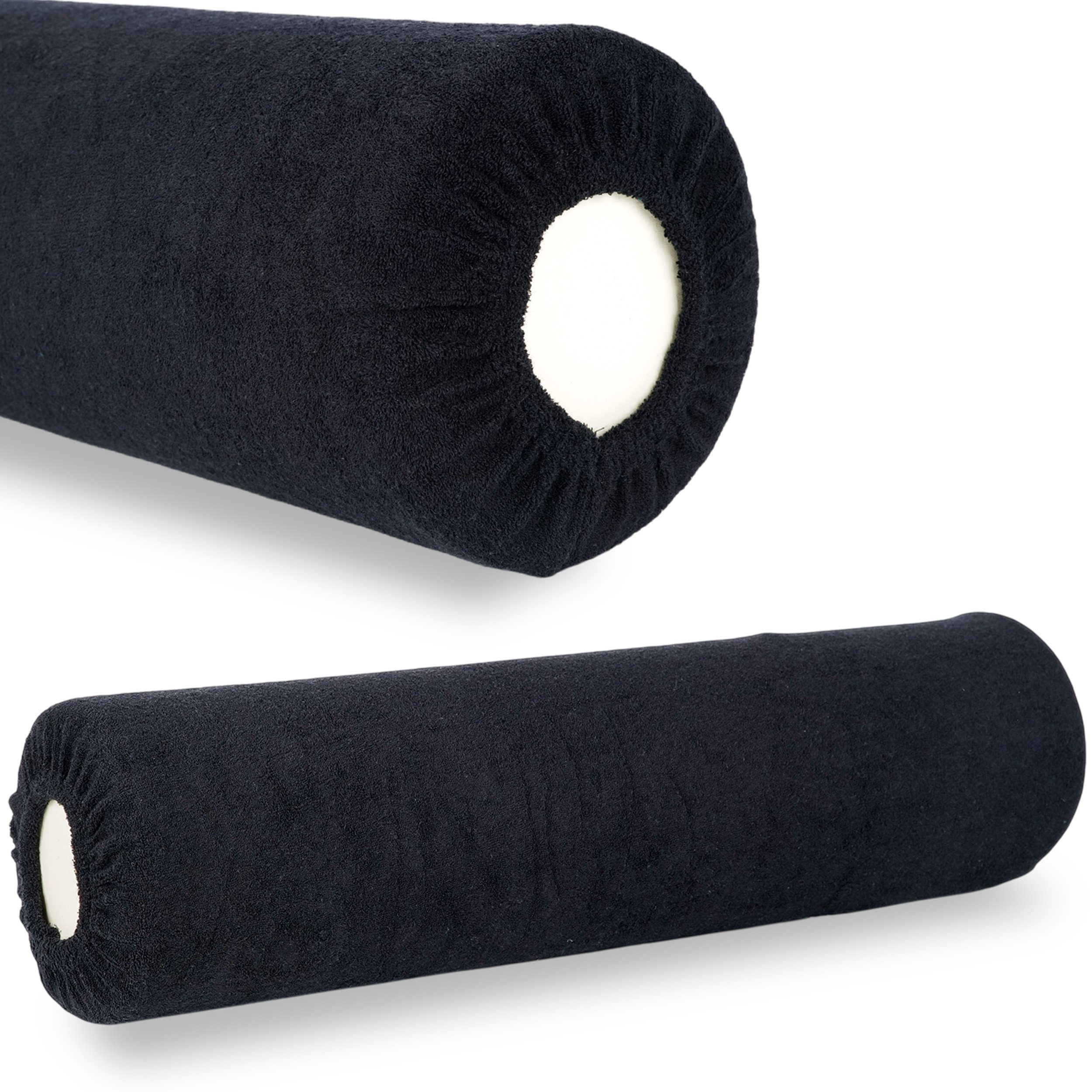 Habys Massageliege Frottee Bezug für Lagerungsrolle, Vollrolle, Nackenkissen, 15x60 cm
