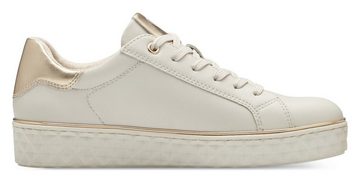 MARCO TOZZI Plateausneaker mit tollen Metallic-Details, Freizeitschuh, Halbschuh, Schnürschuh