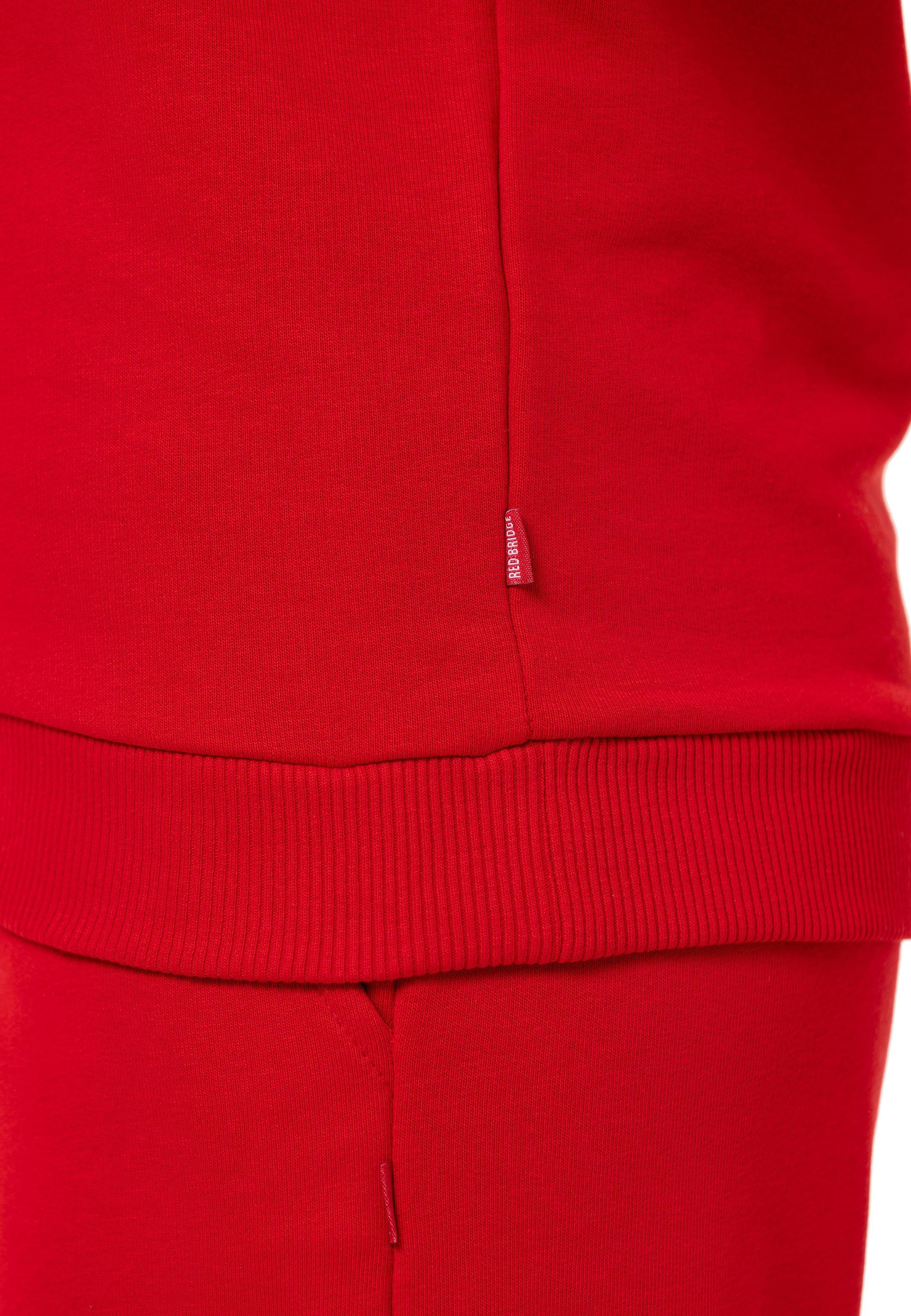 RedBridge Sweatshirt Rundhals Pullover Qualität Premium Rot