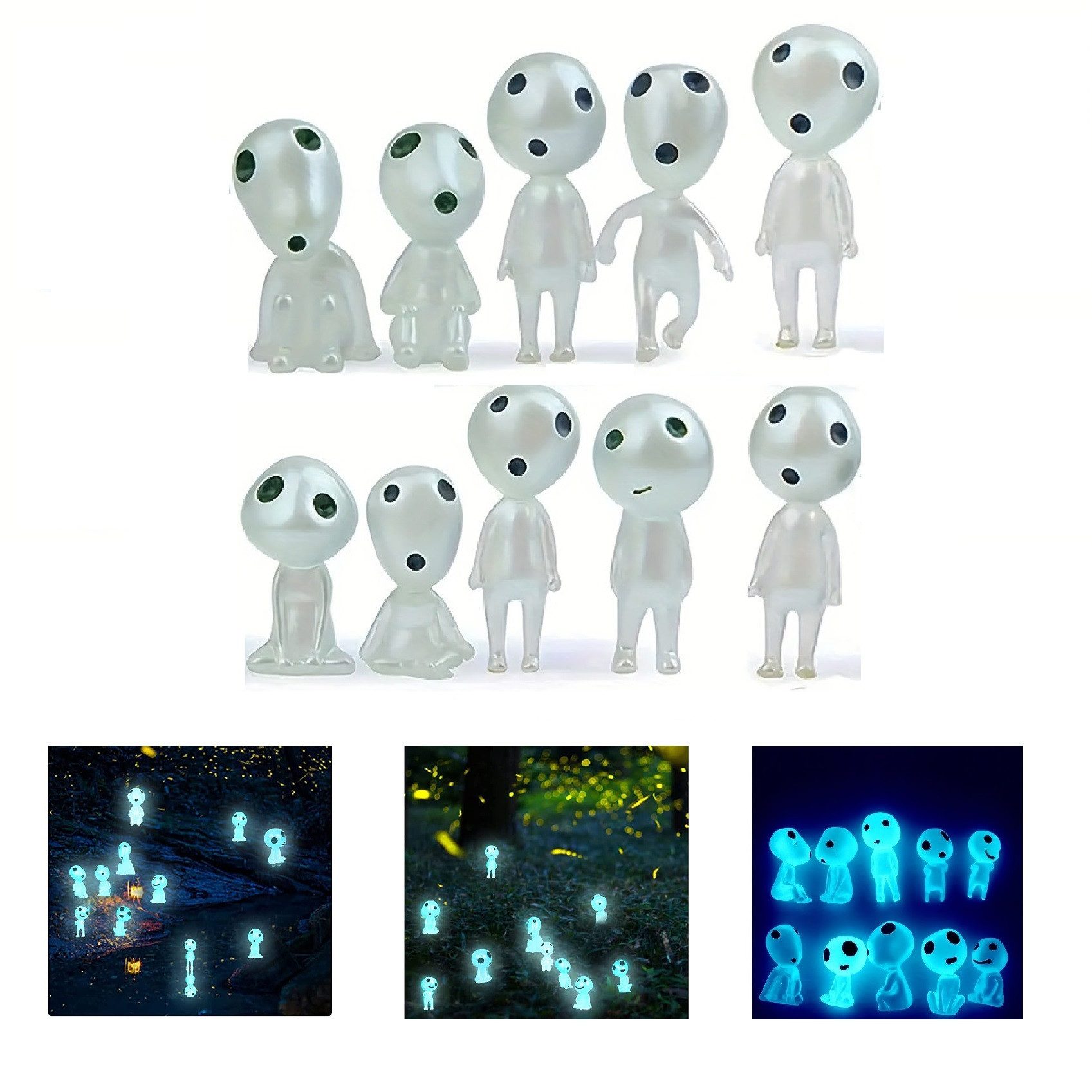 DOPWii Wichtel 10 Stück Prinzessin Mononoke Figur Waldgeister,Baumgeister A günstig online kaufen