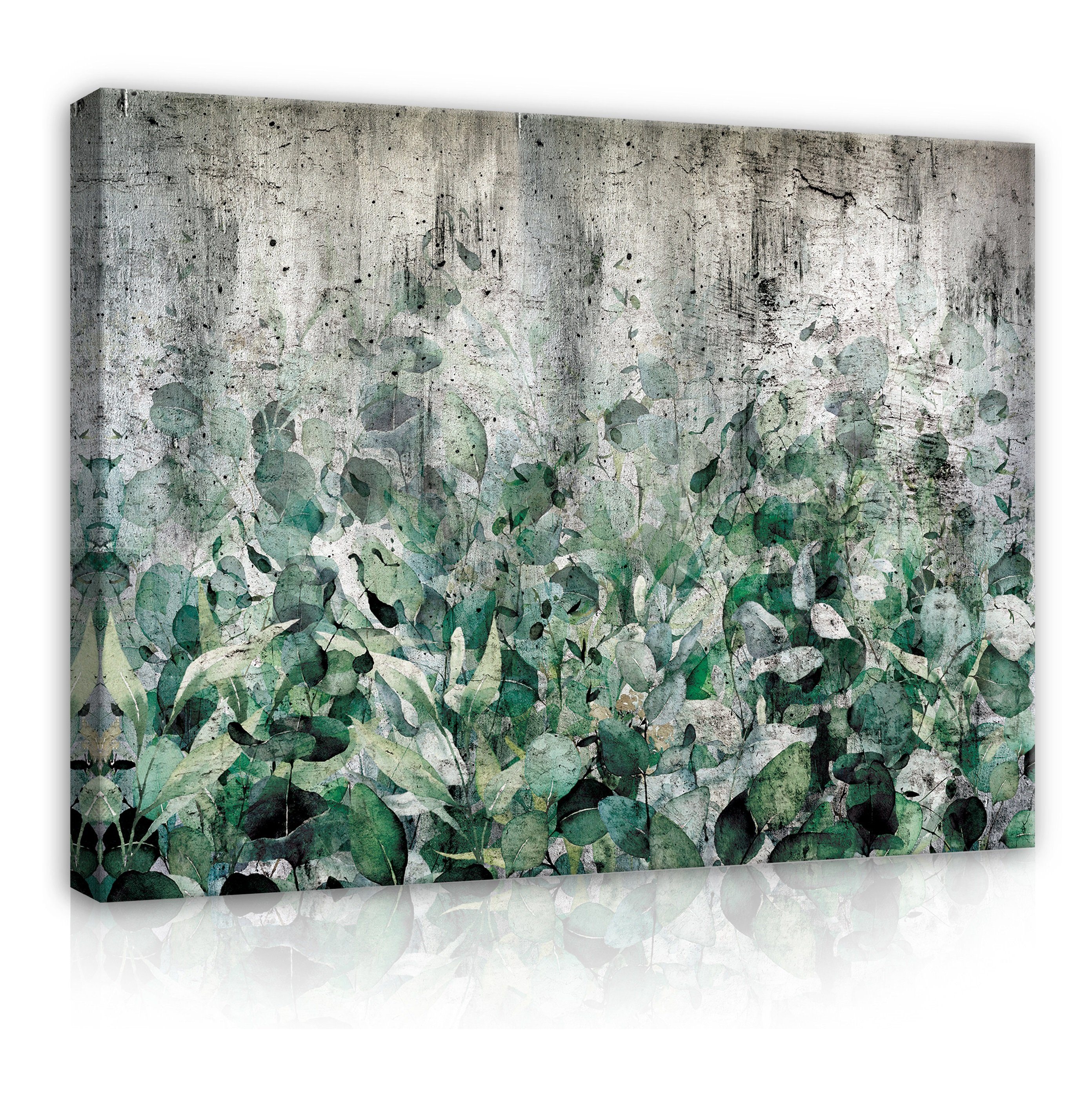 Wallarena Leinwandbild Grün - Schlafzimmer, Grün, 60x40x2cm