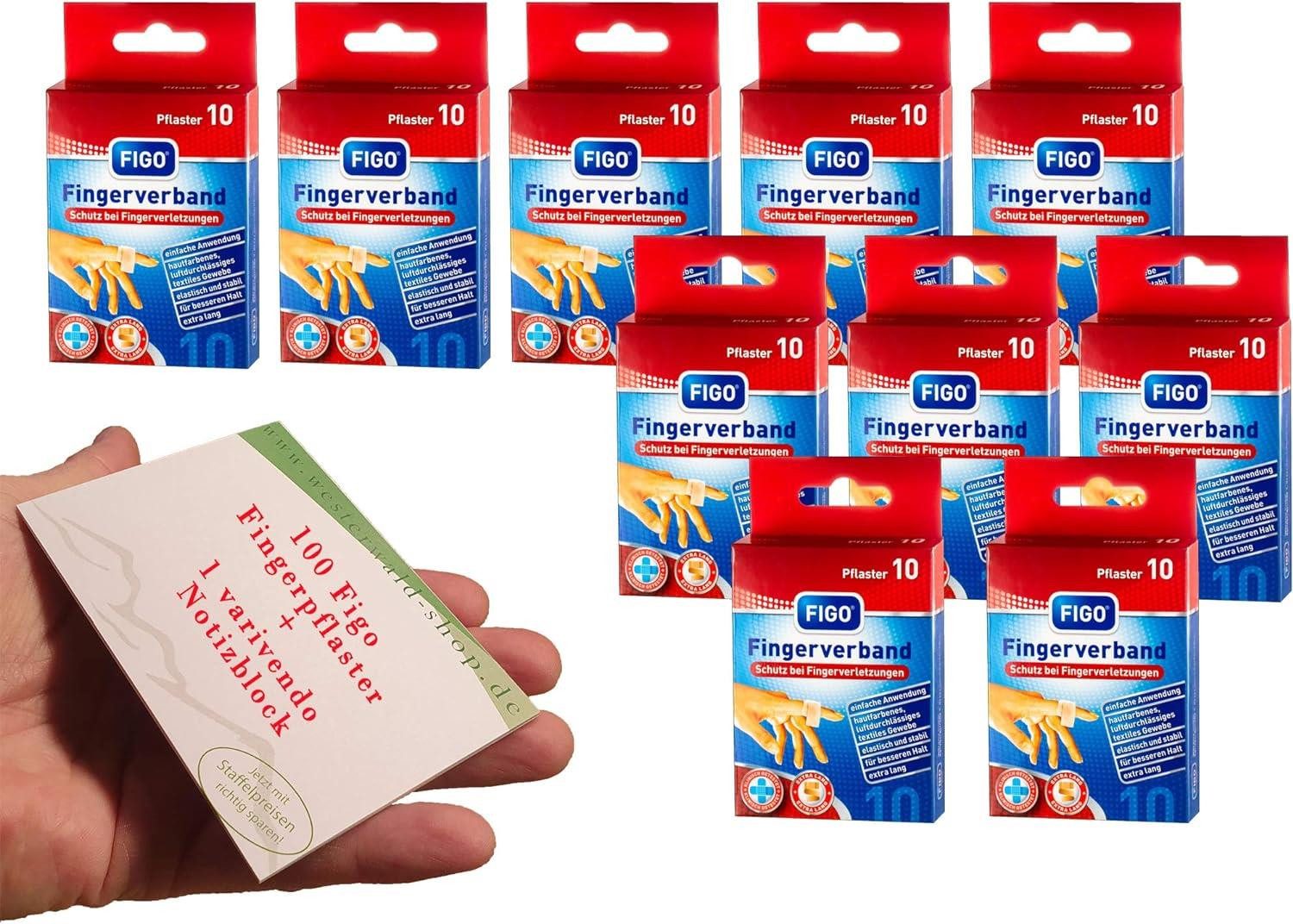 varivendo Wundpflaster Fingerpflaster elastisch hautfarben 100 Stück 120 x 20 mm (Set, 100 St., Fingerpflaster), pflaster wundpflaster pflasterverband verband Fingerverband hydrocollo